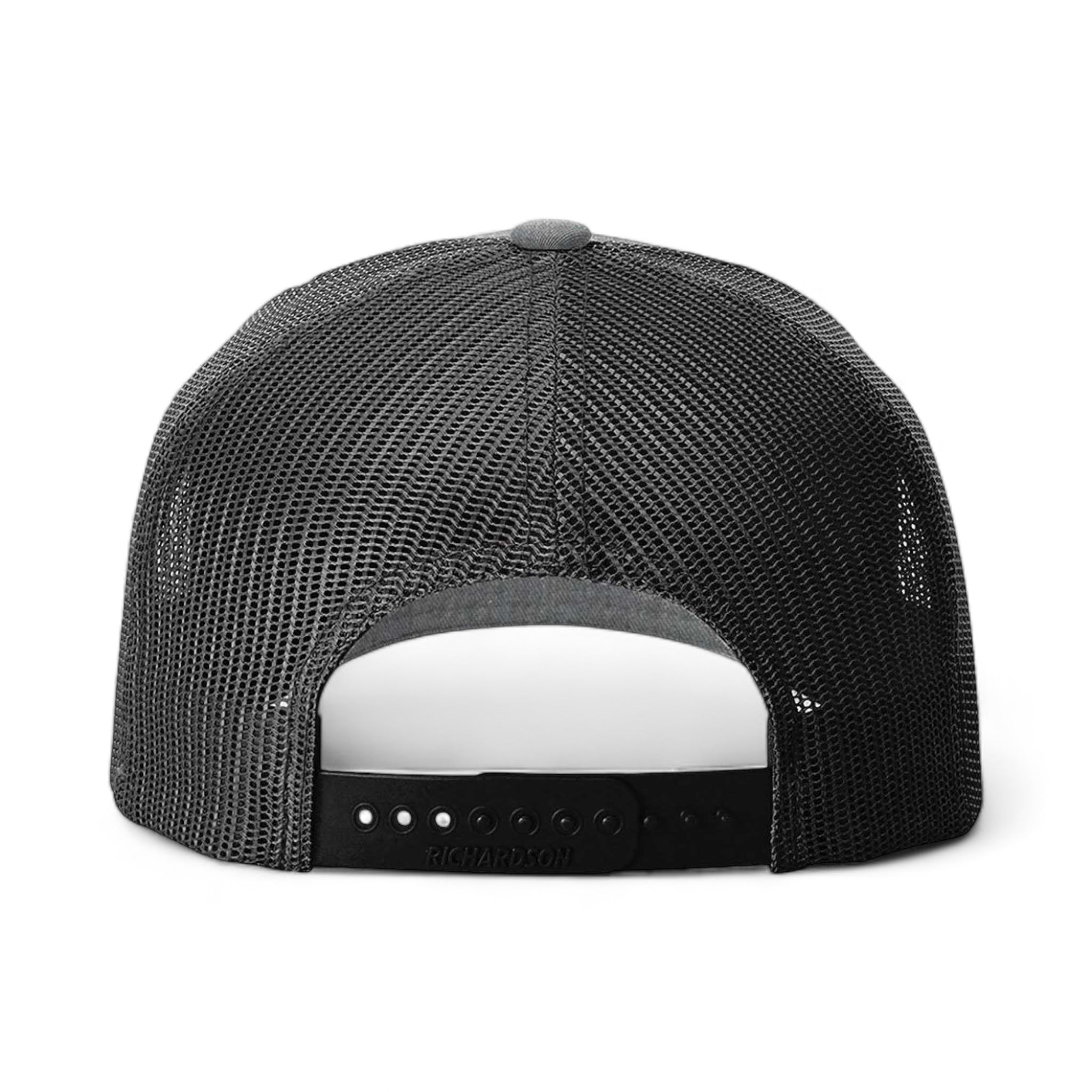 Back view of Richardson 112FPR custom hat in heather grey and black