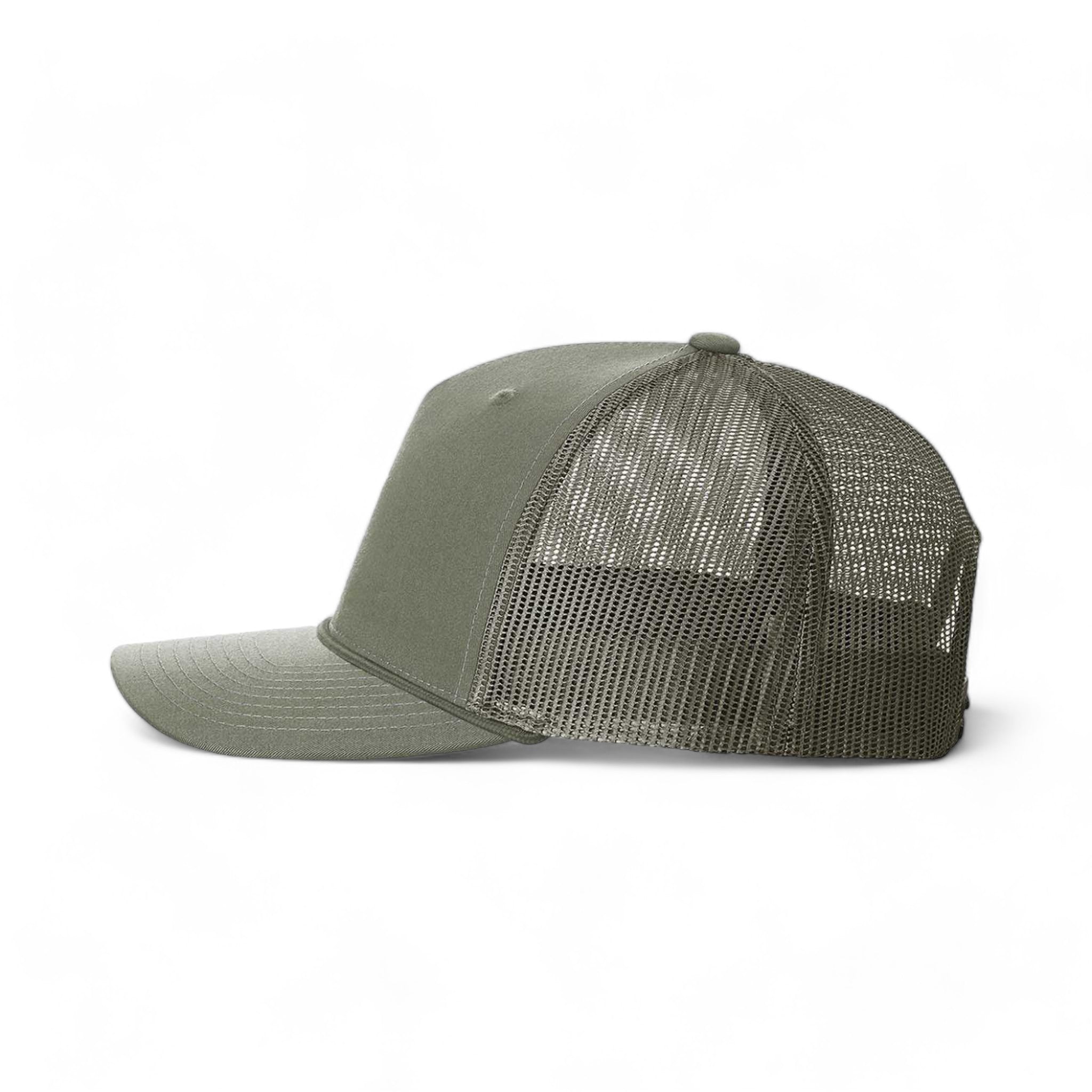 Side view of Richardson 112FPR custom hat in loden green