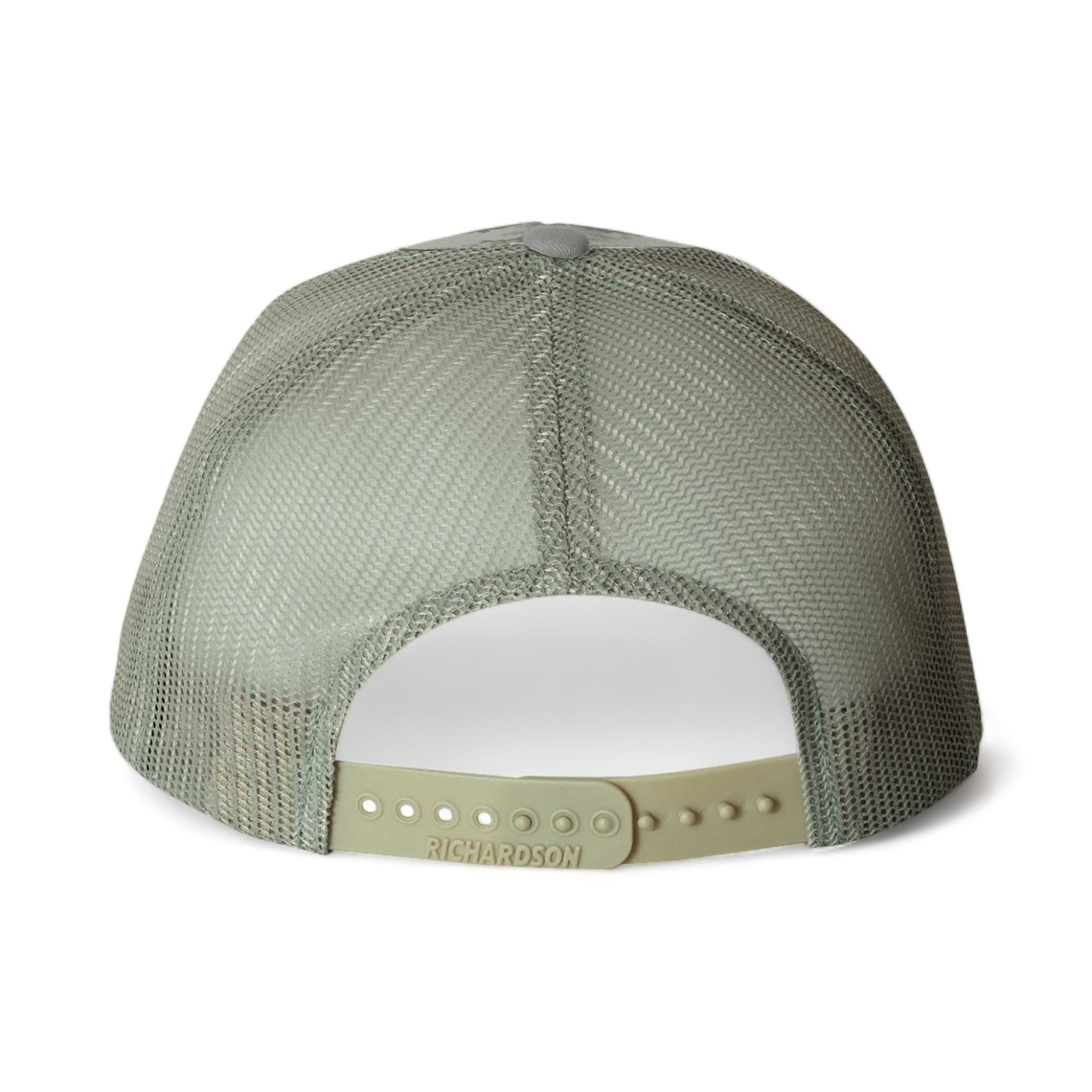 Back view of Richardson 112P custom hat in military digital camo and light green