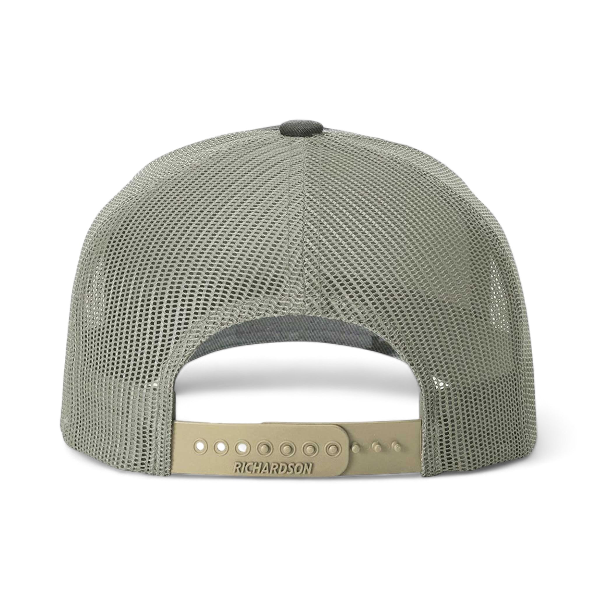 Back view of Richardson 112PFP custom hat in digital camo and light green