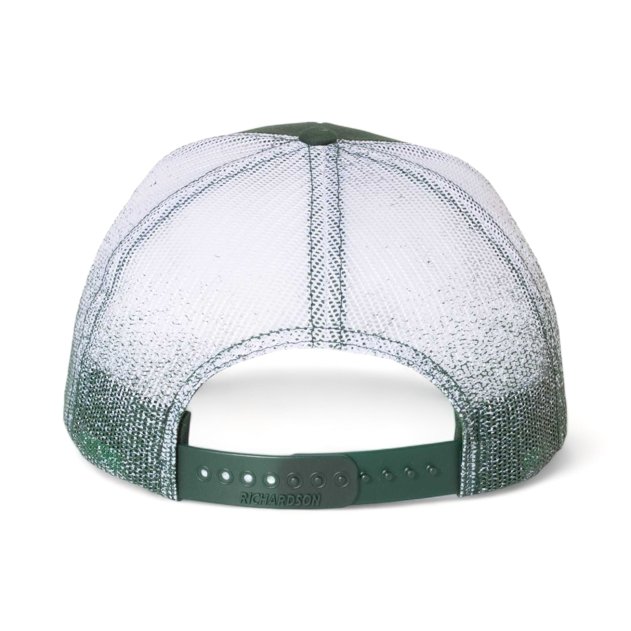 Back view of Richardson 112PM custom hat in dark green and dark green to white fade