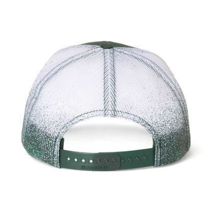 Back view of Richardson 112PM custom hat in dark green and dark green to white fade