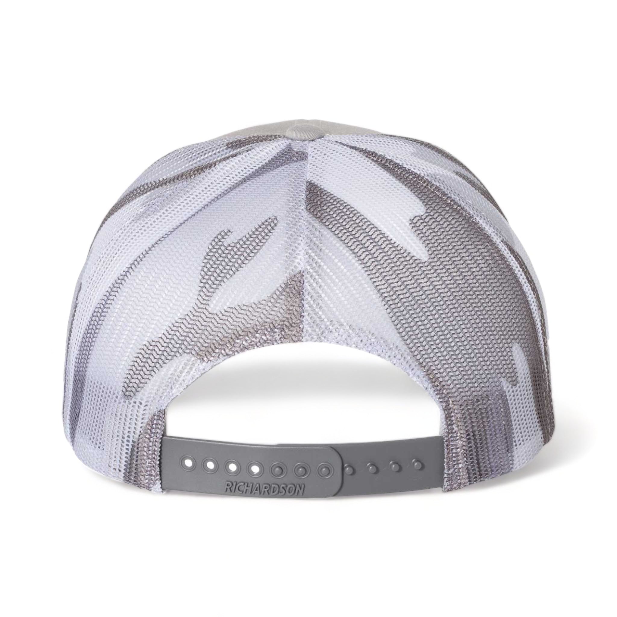 Back view of Richardson 112PM custom hat in silver and grey camo