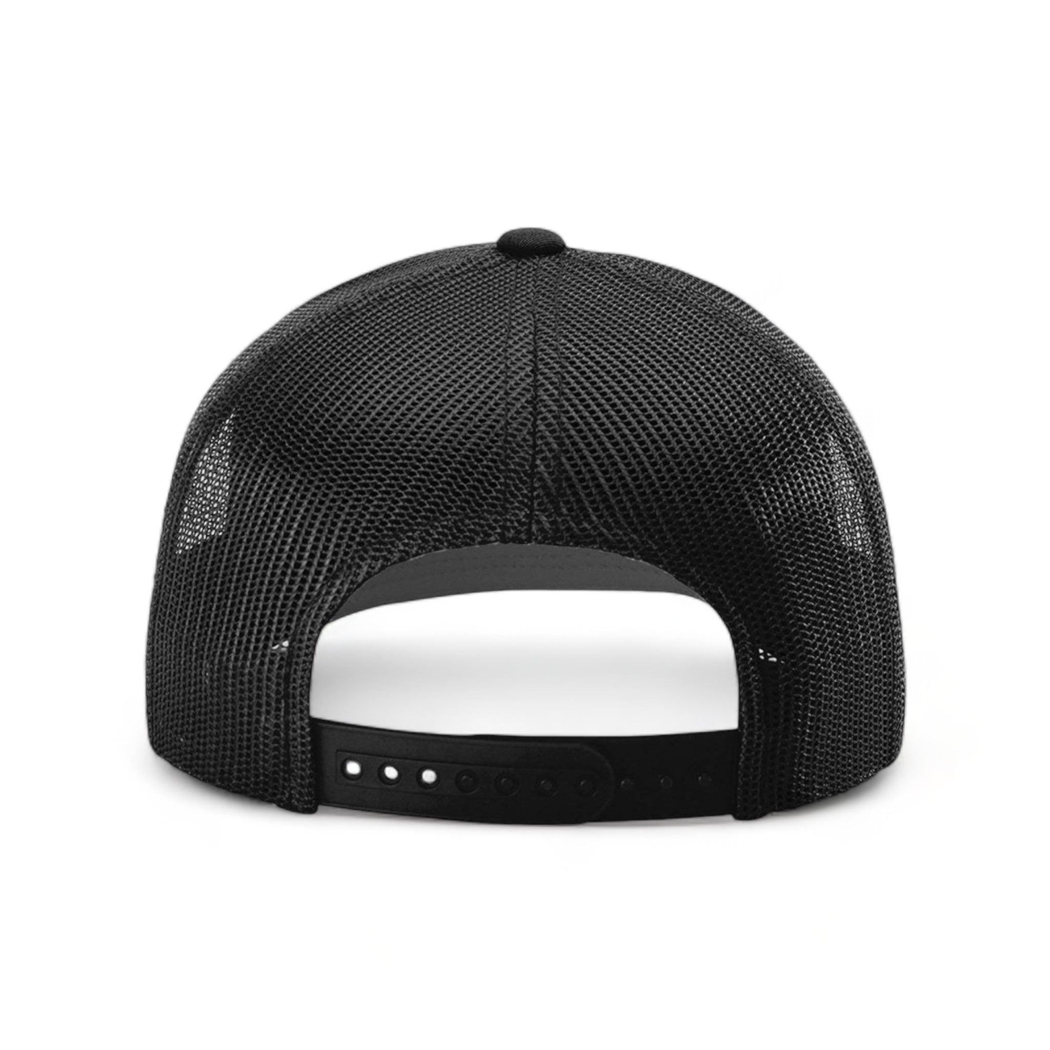 Back view of Richardson 112RE custom hat in black