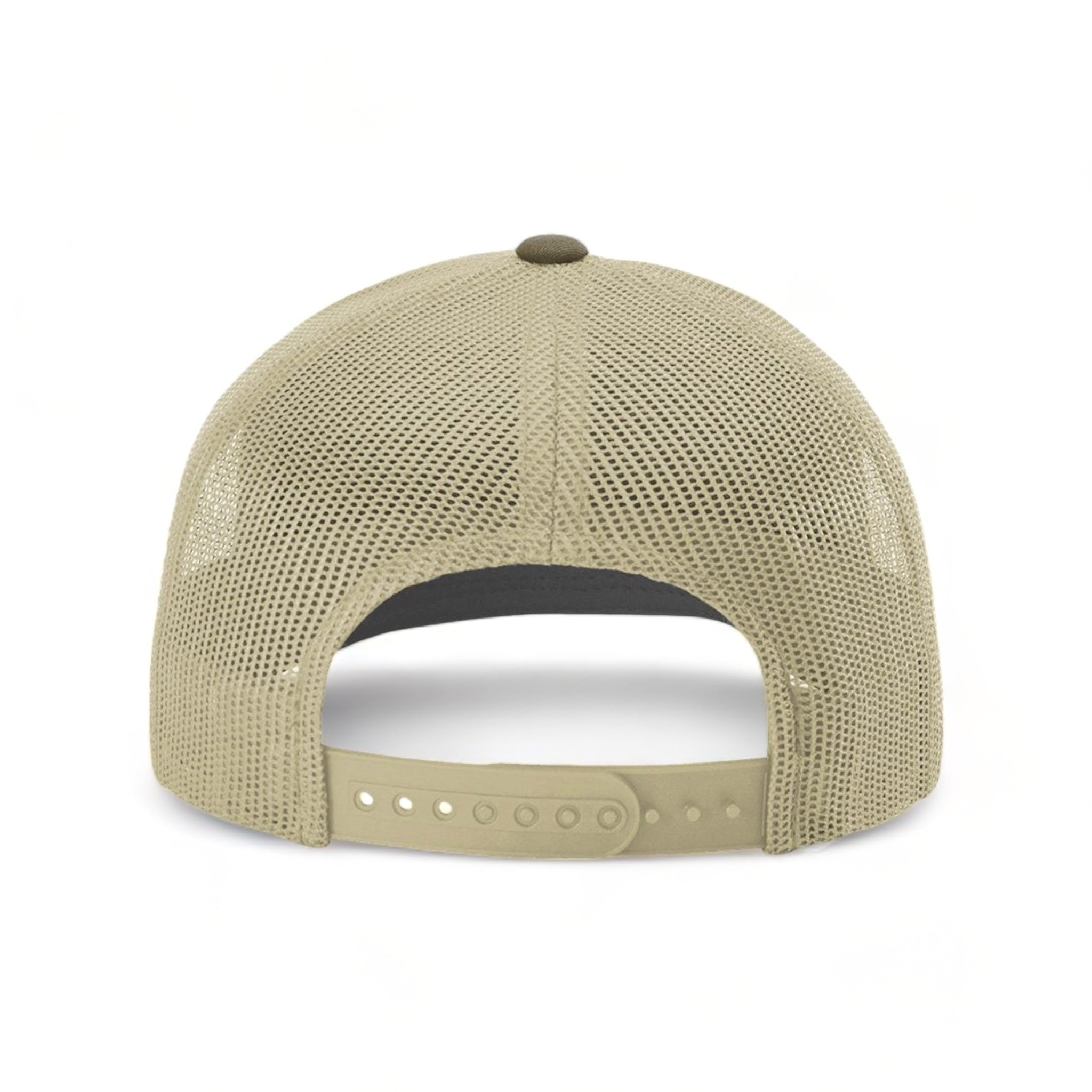 Back view of Richardson 112RE custom hat in loden and khaki