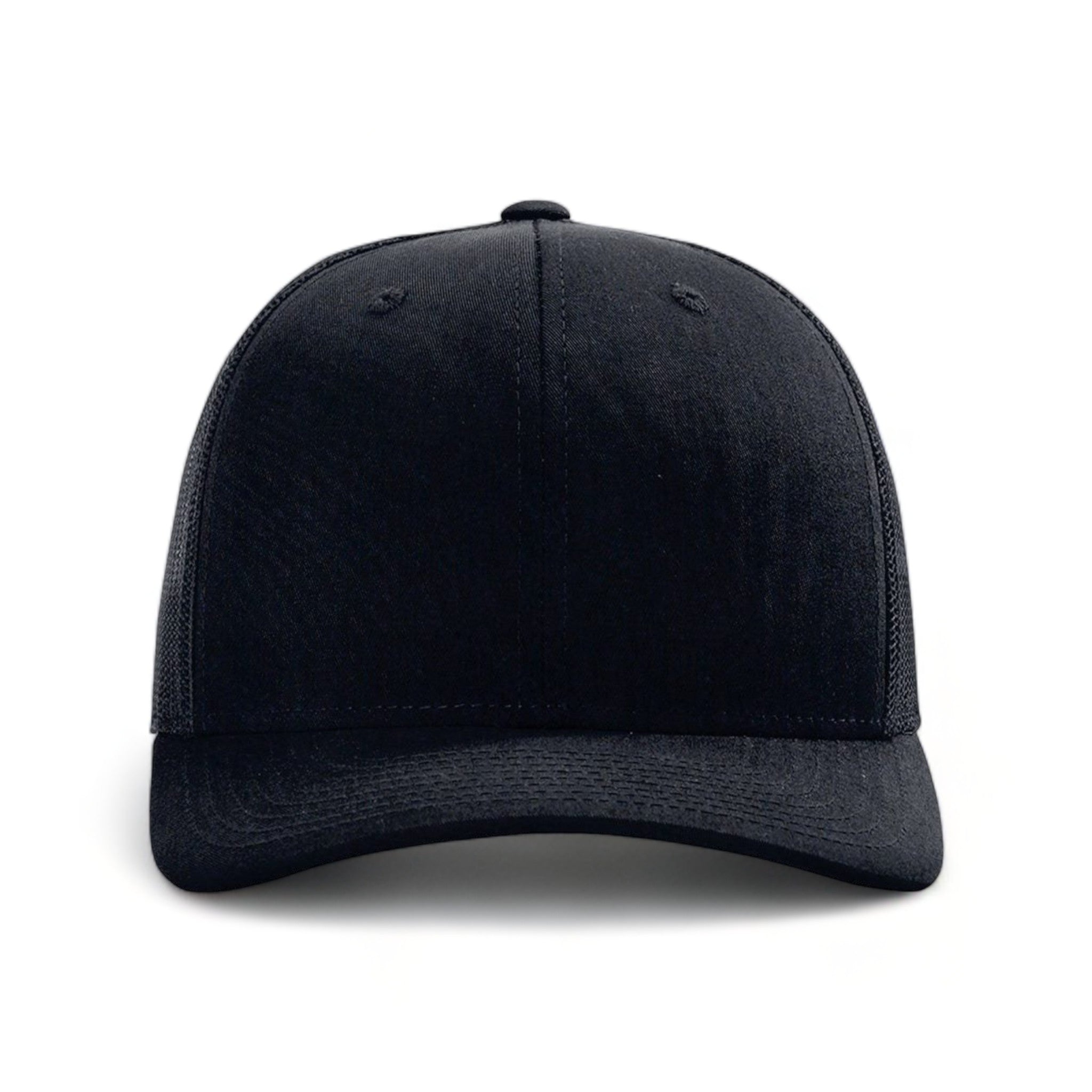Front view of Richardson 112RE custom hat in navy