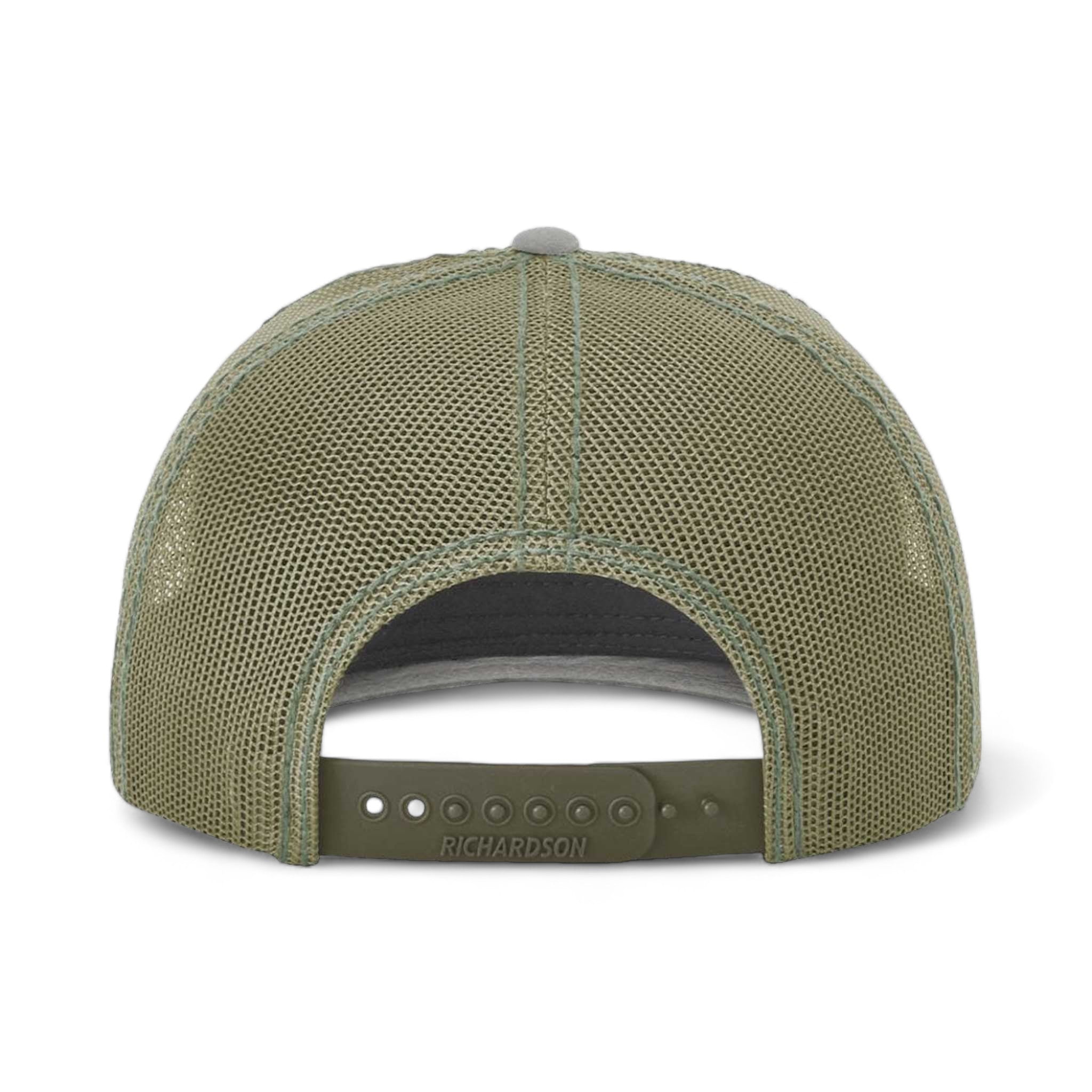 Back view of Richardson 112WF custom hat in khaki and  loden