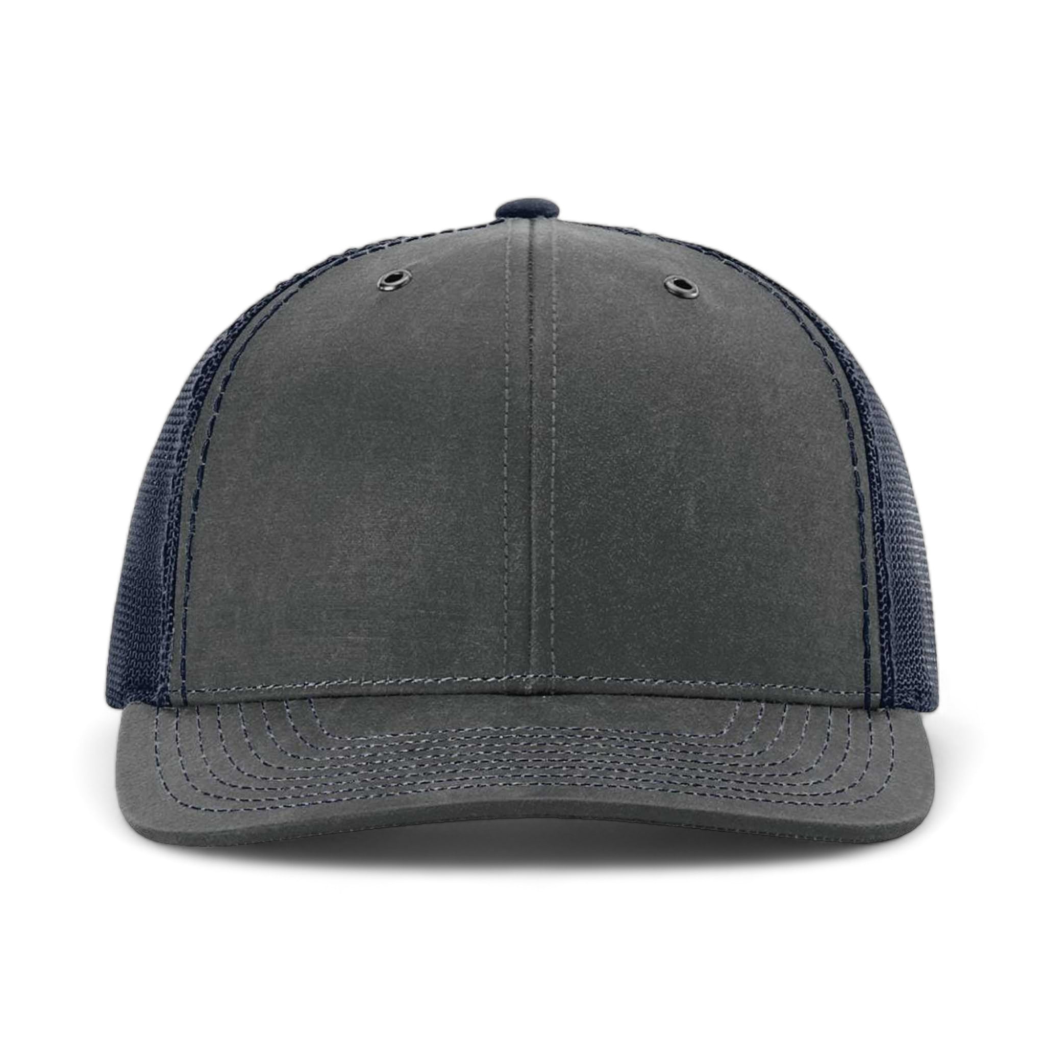 Front view of Richardson 112WF custom hat in navy