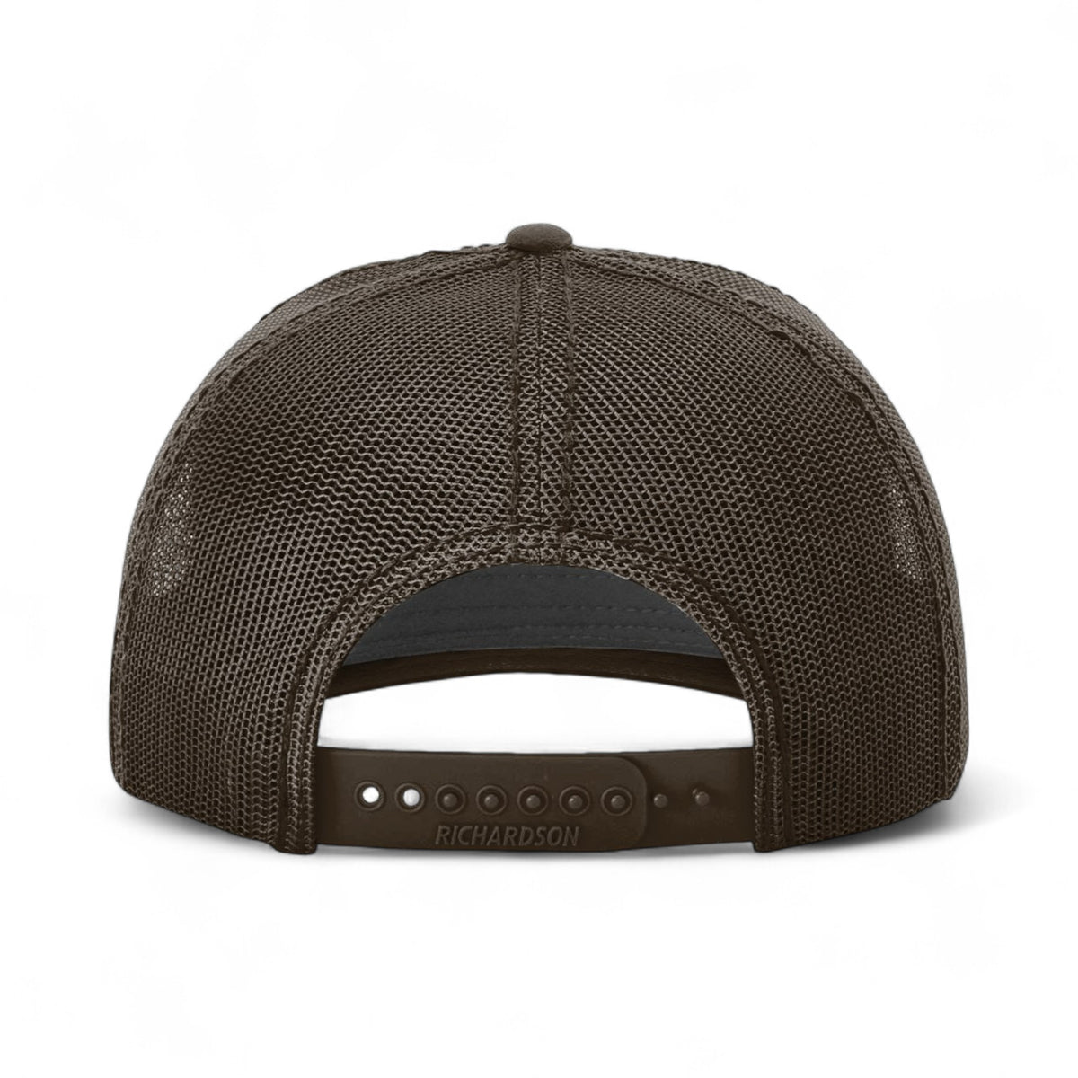 Back view of Richardson 112WF custom hat in brown