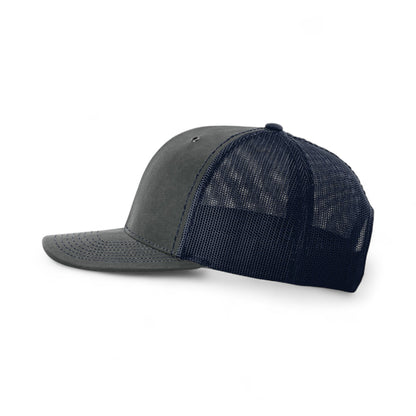 Left side view of Richardson 112WF custom hat in navy