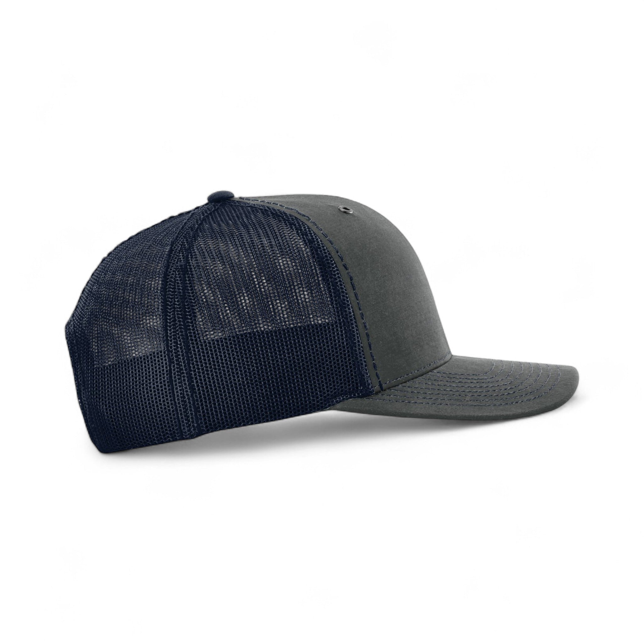 Right side view of Richardson 112WF custom hat in navy