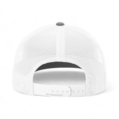 Back view of Richardson 112Y custom hat in heather grey and white