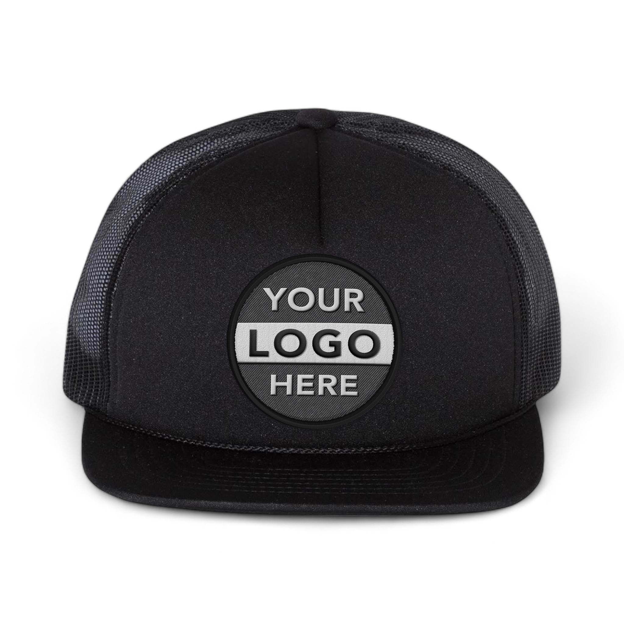 Richardson 113 custom embroidered patch hat in black