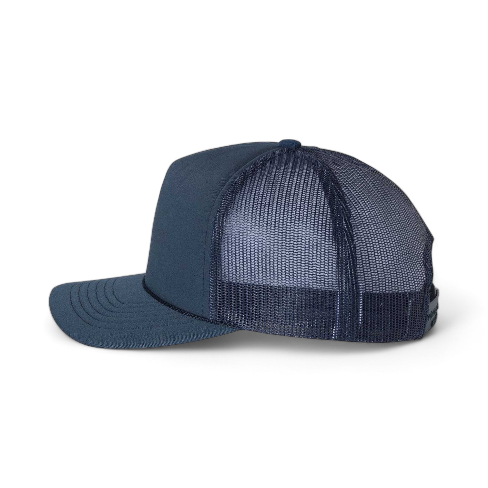 Side view of Richardson 113 custom hat in navy