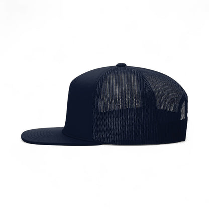 Left side view of Richardson 113 custom hat in navy