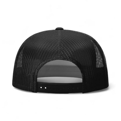 Back view of Richardson 113 custom hat in white and black