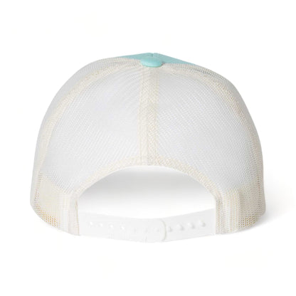 Back view of Richardson 115 custom hat in aruba blue and birch