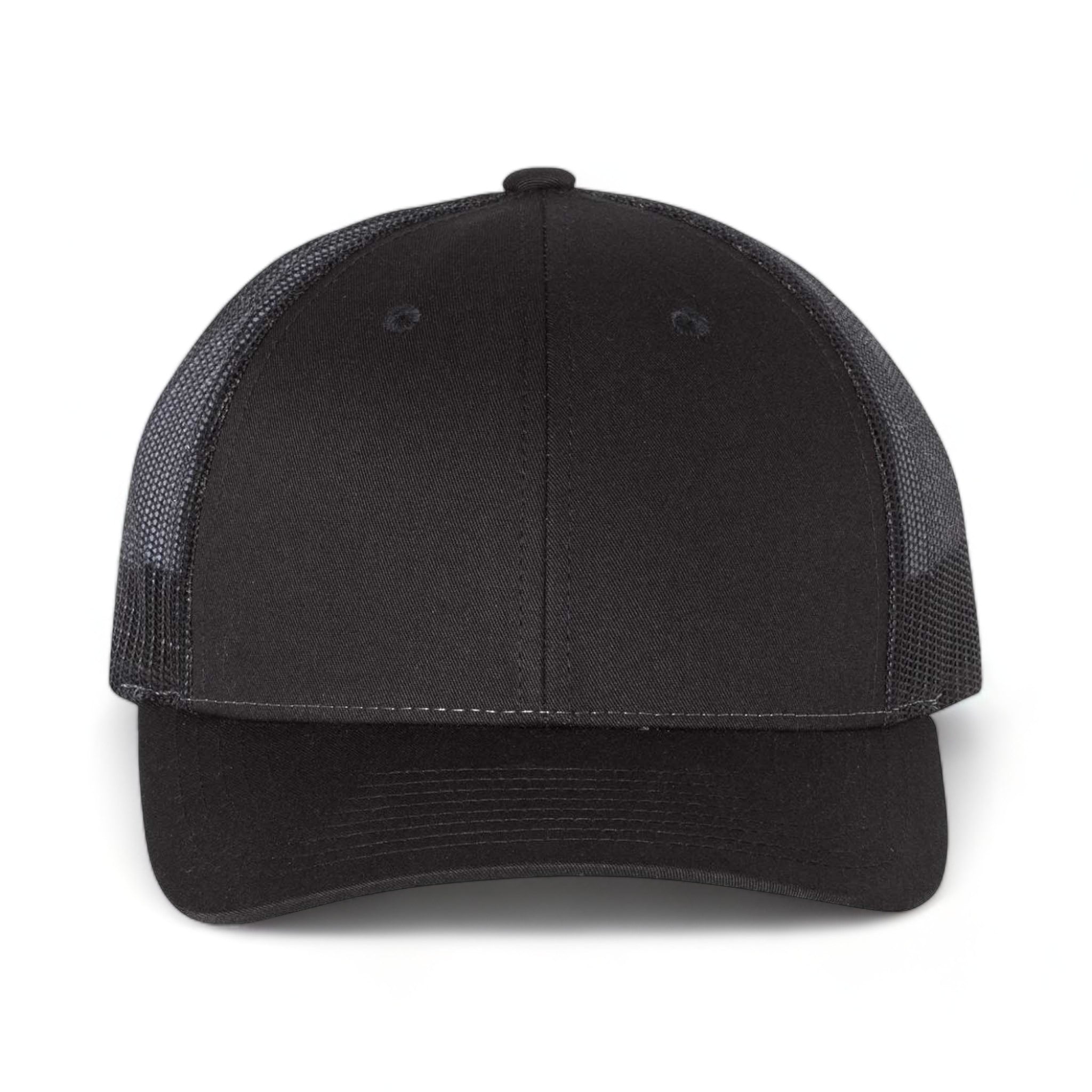 Front view of Richardson 115 custom hat in black