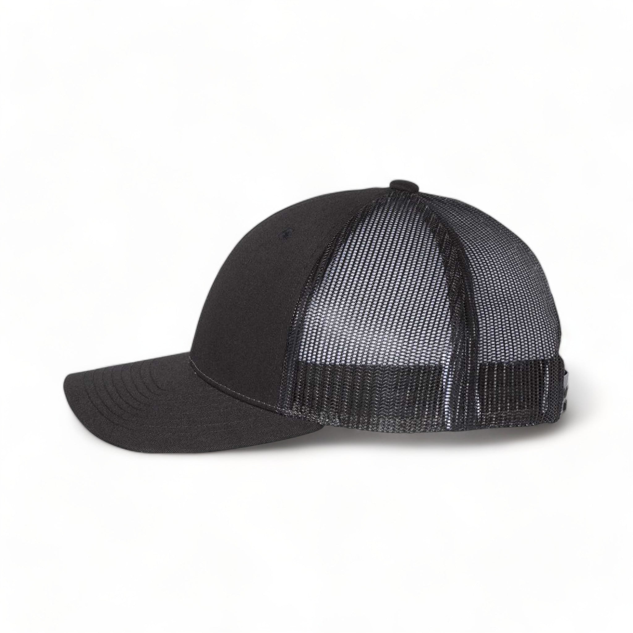 Side view of Richardson 115 custom hat in black
