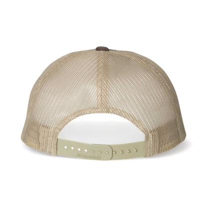 Back view of Richardson 115 custom hat in brown and khaki