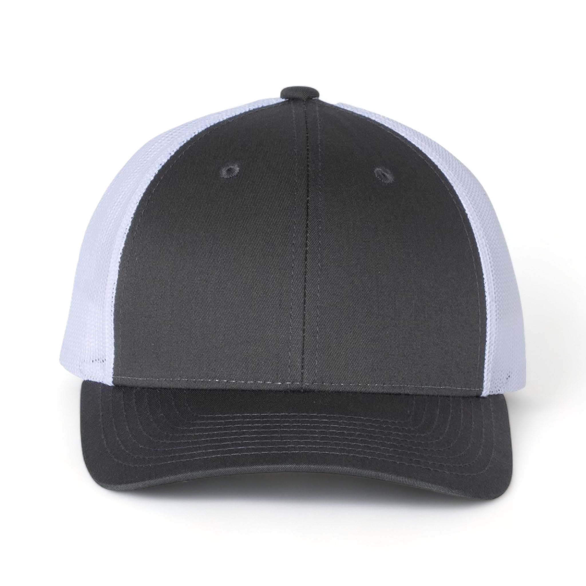 Front view of Richardson 115 custom hat in charcoal and white