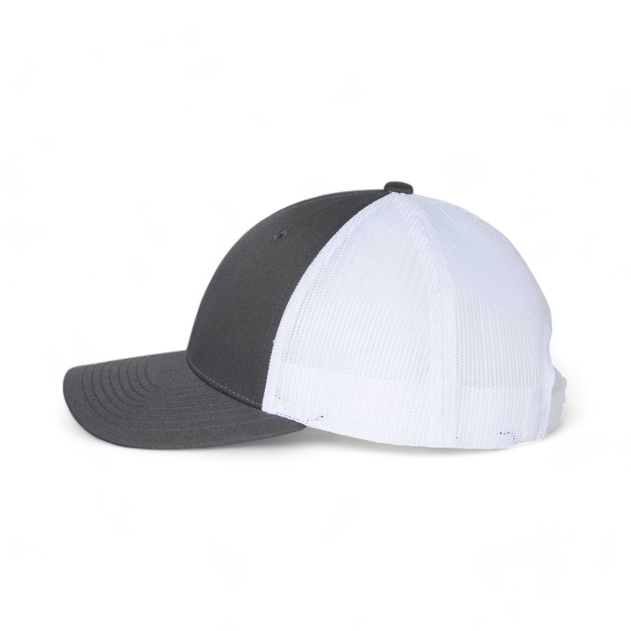 Side view of Richardson 115 custom hat in charcoal and white