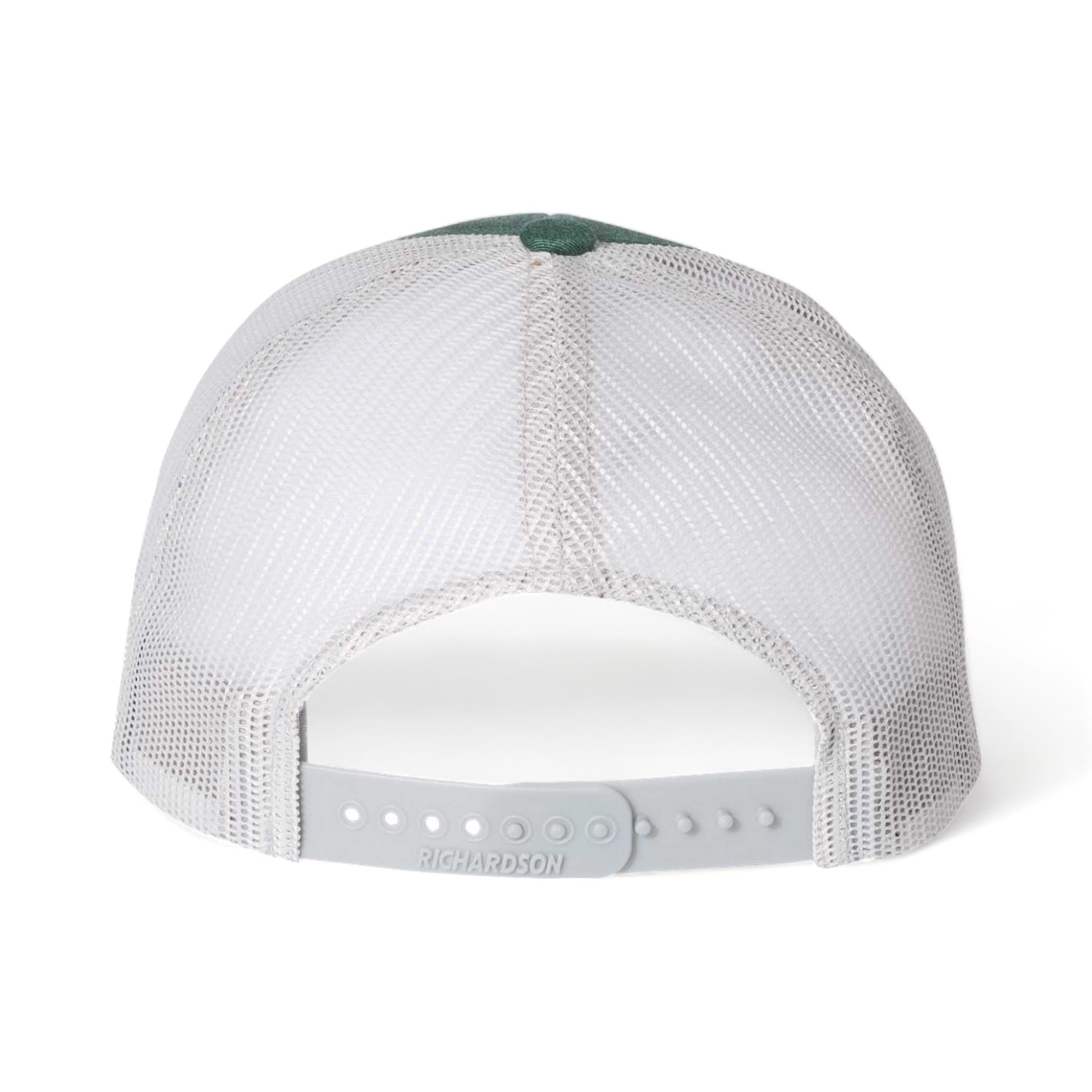 Back view of Richardson 115 custom hat in heather dark green and silver