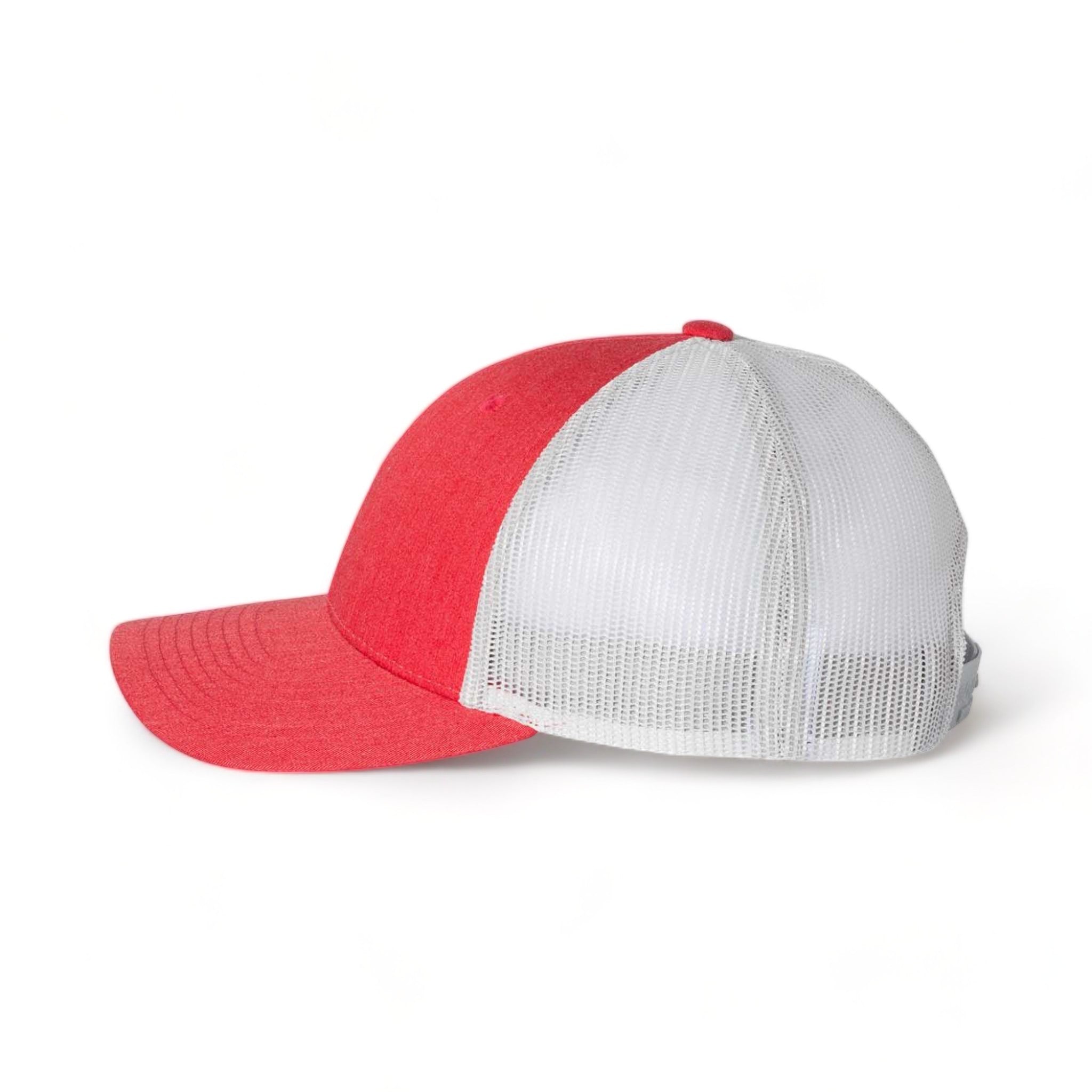 Side view of Richardson 115 custom hat in heather red and silver