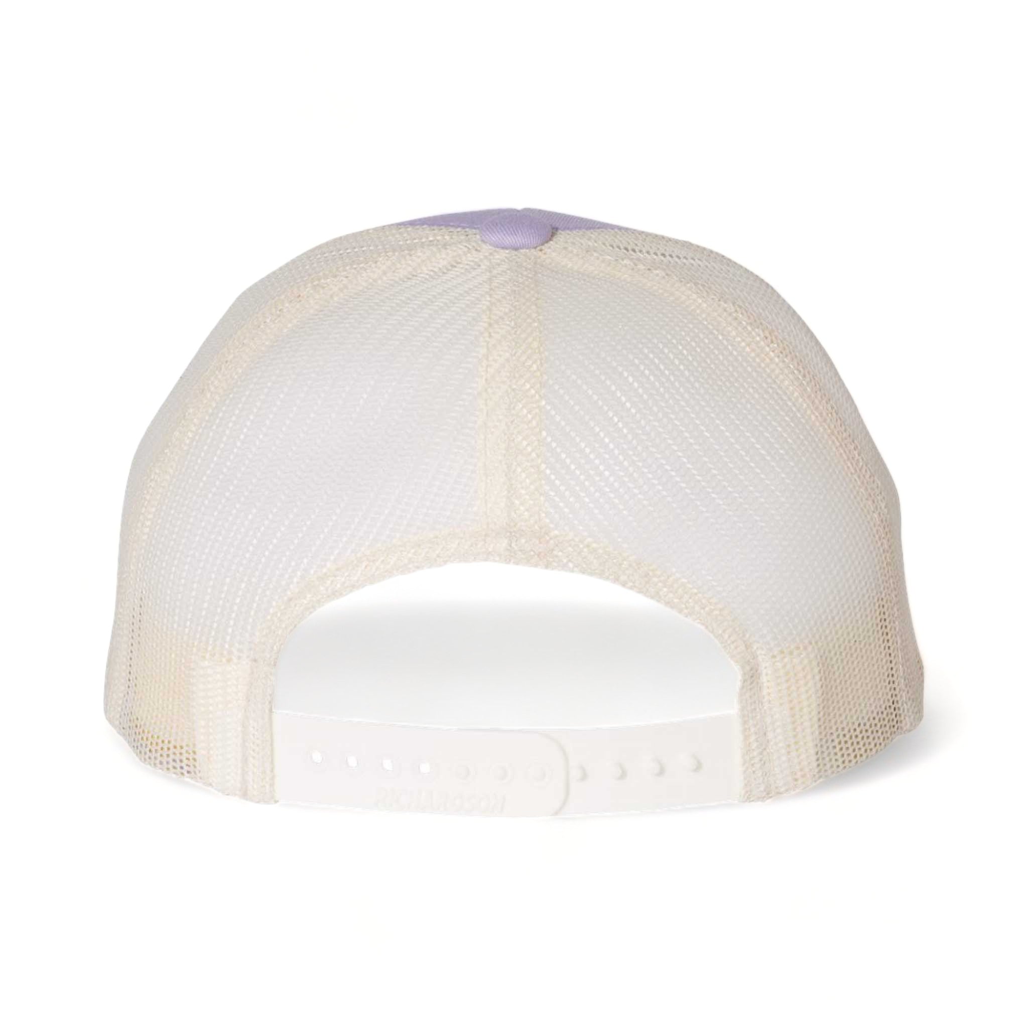 Back view of Richardson 115 custom hat in lilac and birch