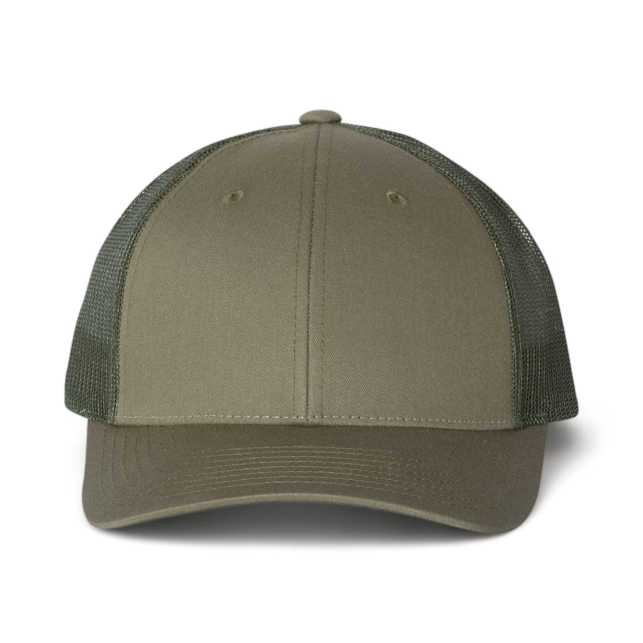 Front view of Richardson 115 custom hat in loden