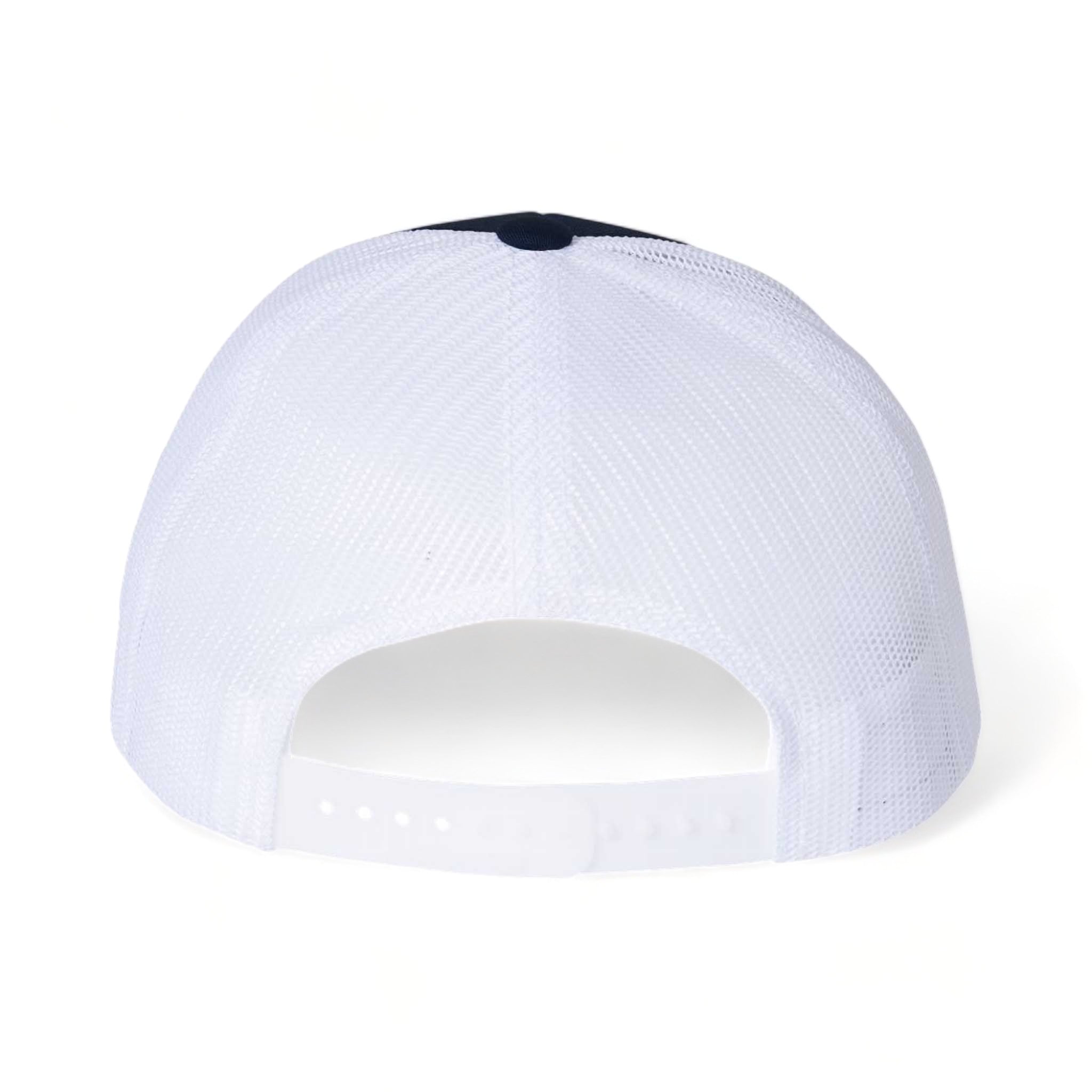 Back view of Richardson 115 custom hat in navy and  white