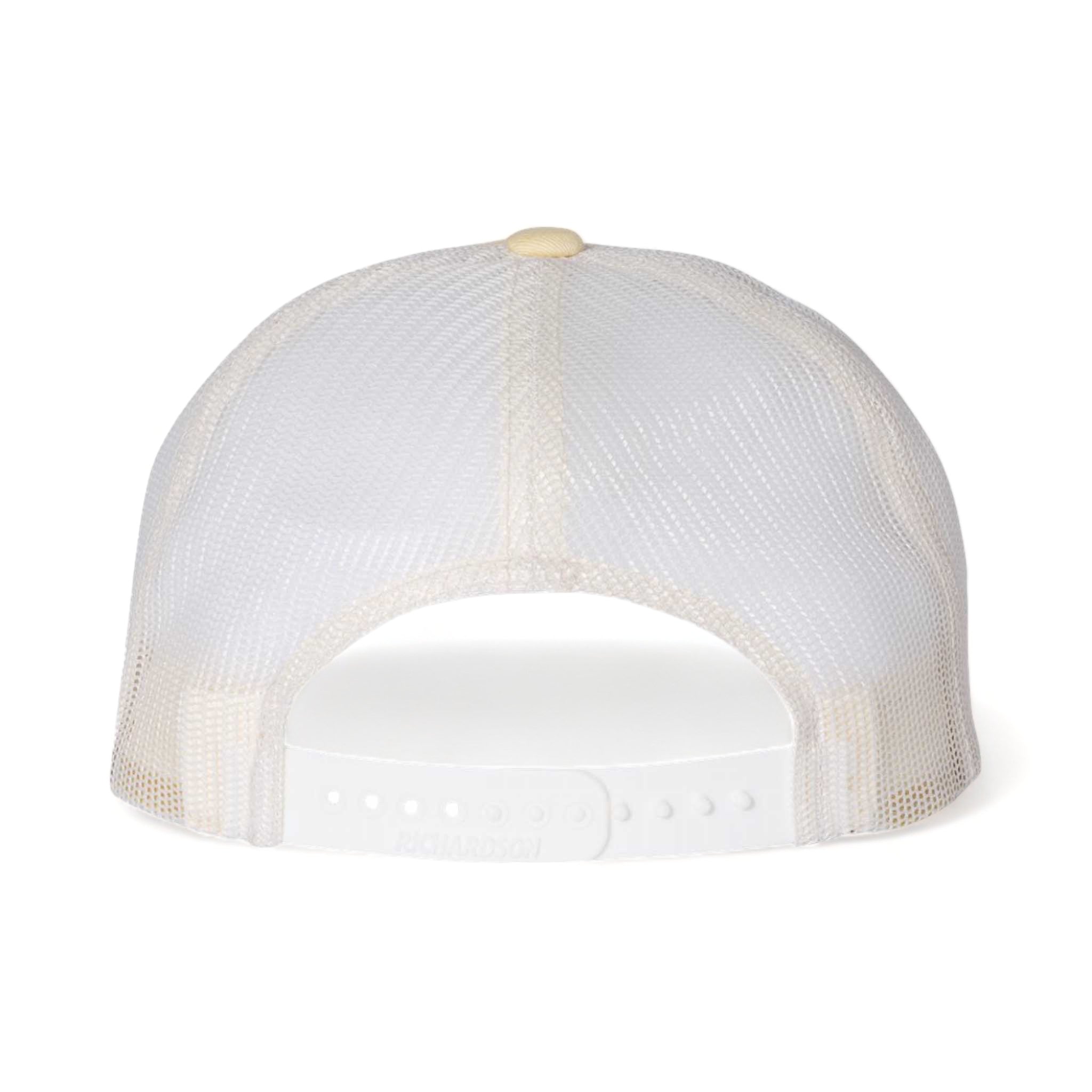 Back view of Richardson 115 custom hat in pale banana and birch
