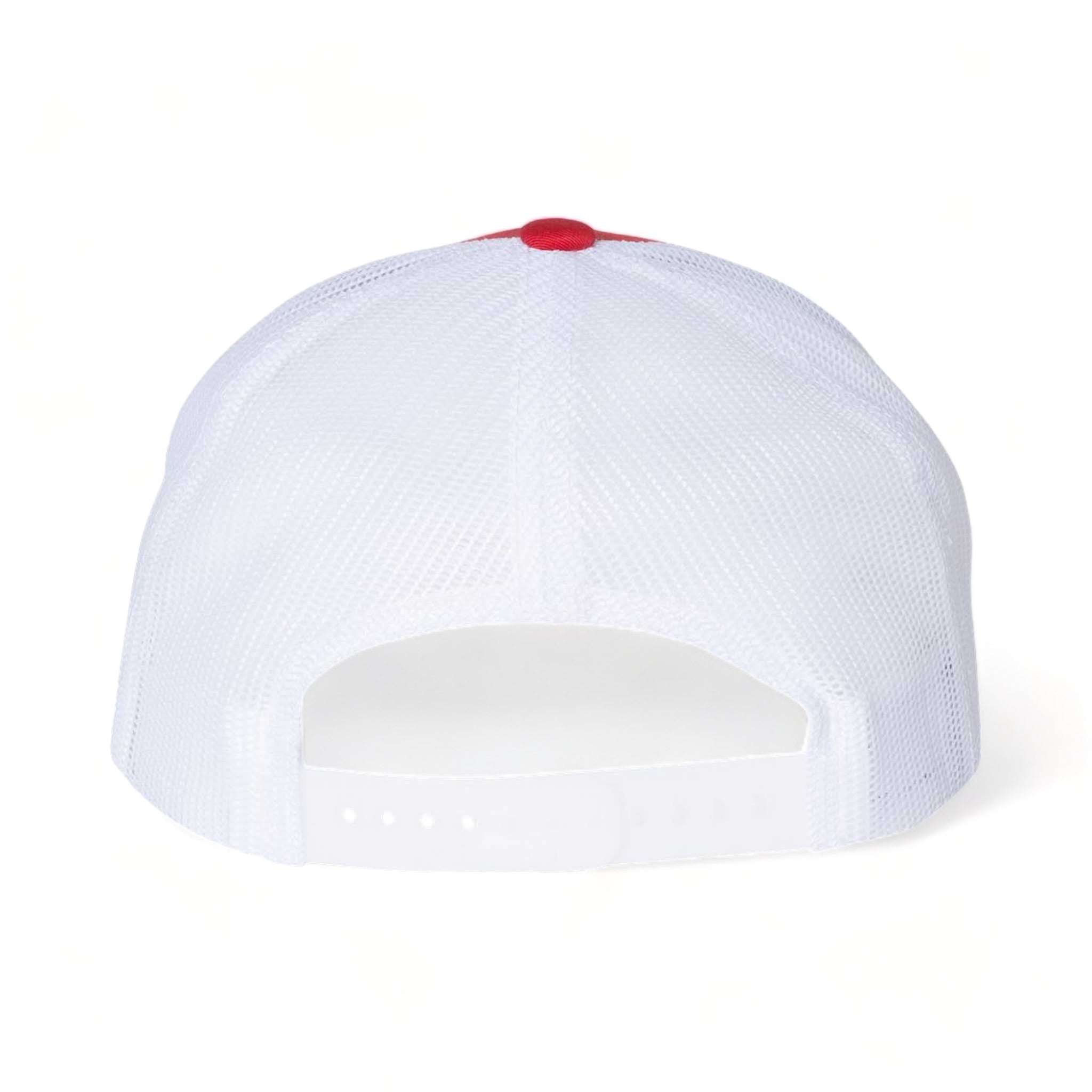 Back view of Richardson 115 custom hat in red and white