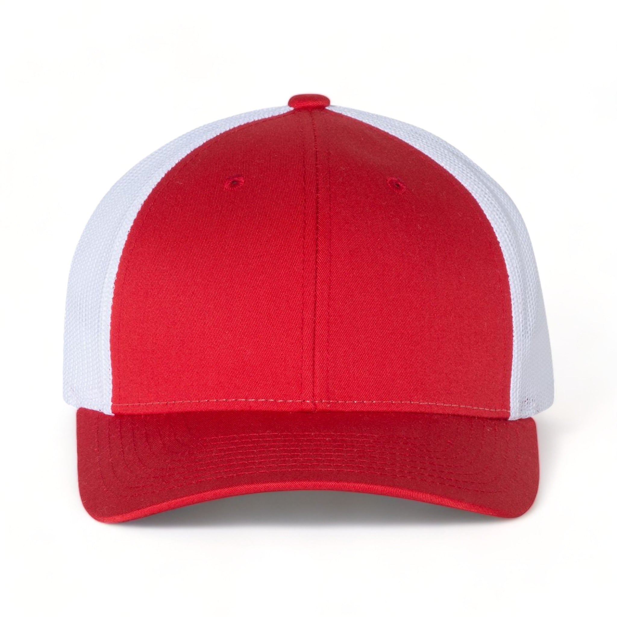 Front view of Richardson 115 custom hat in red and white