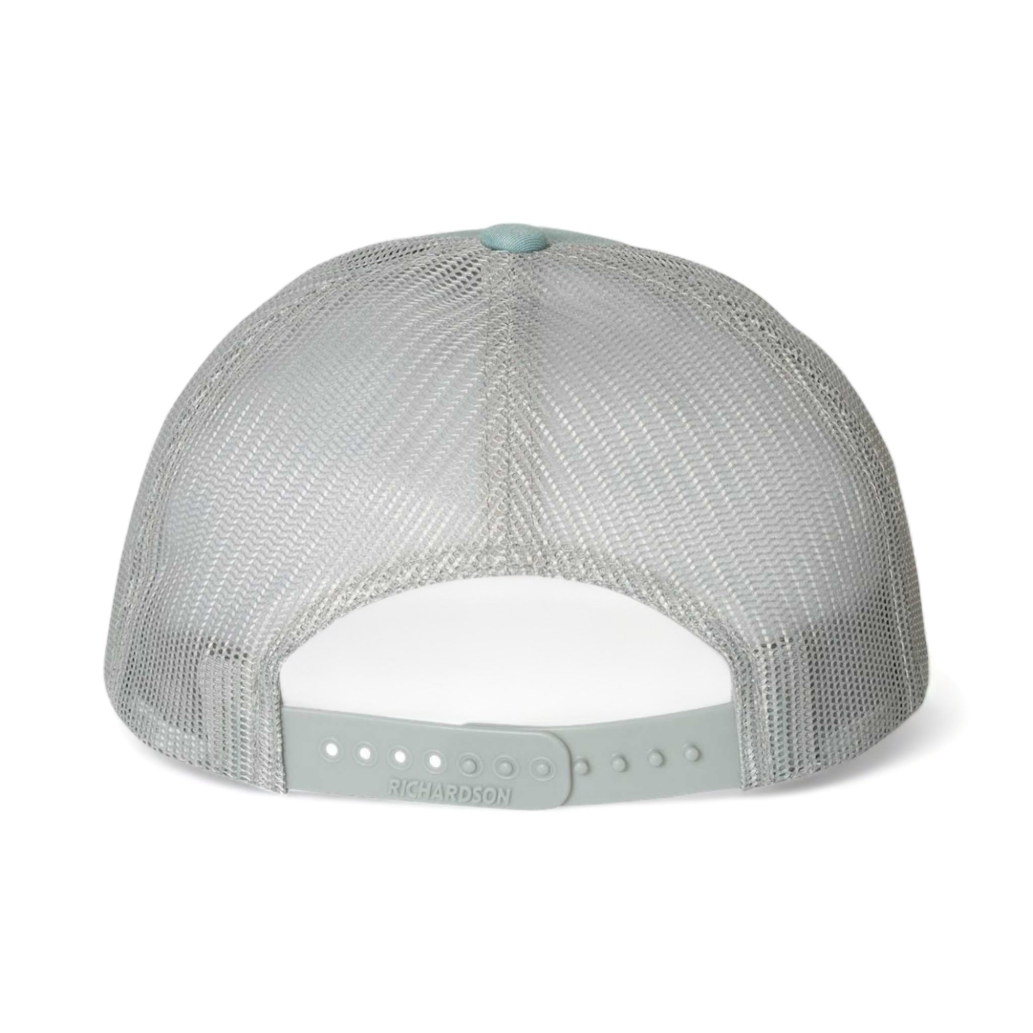 Back view of Richardson 115 custom hat in smoke blue and aluminum