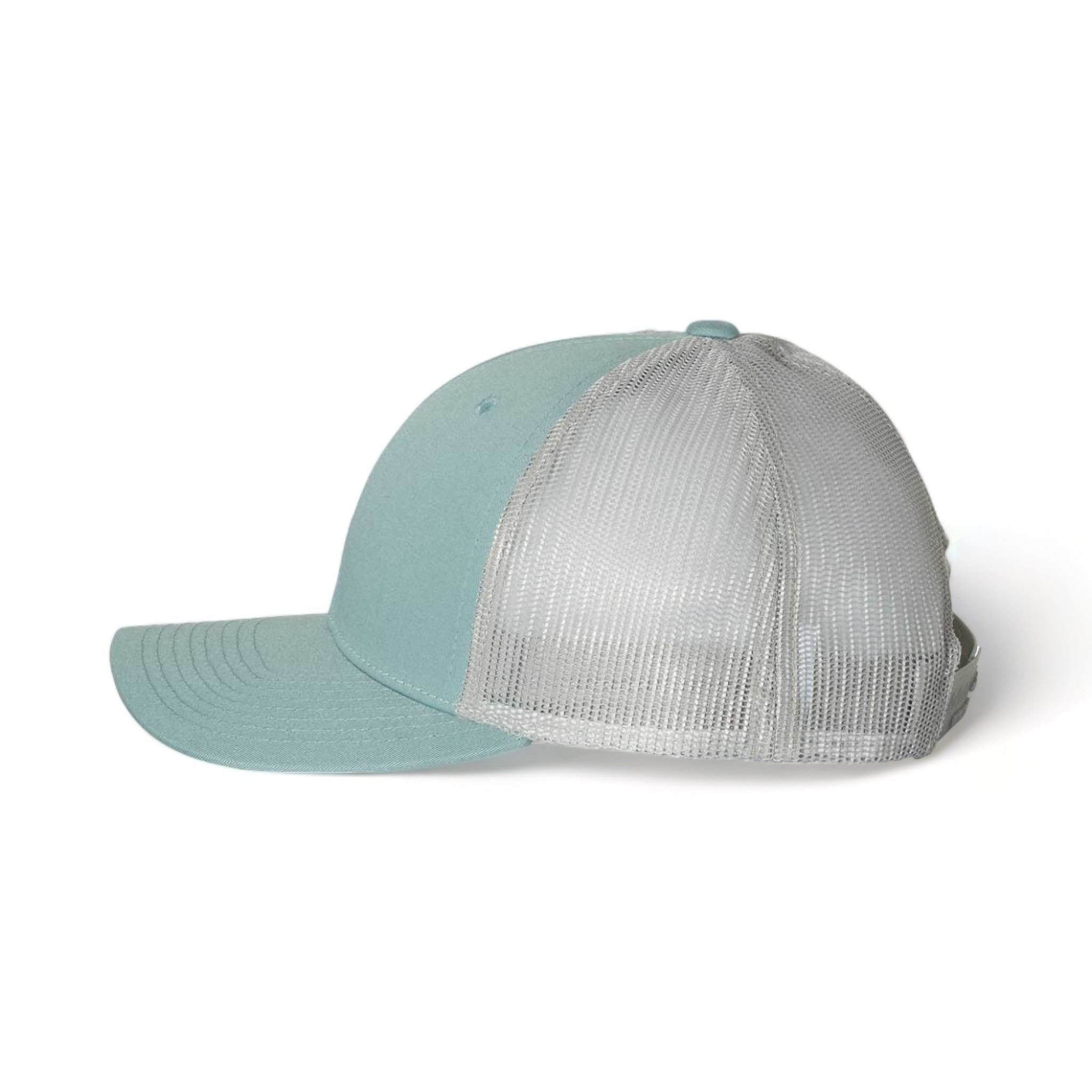 Side view of Richardson 115 custom hat in smoke blue and aluminum