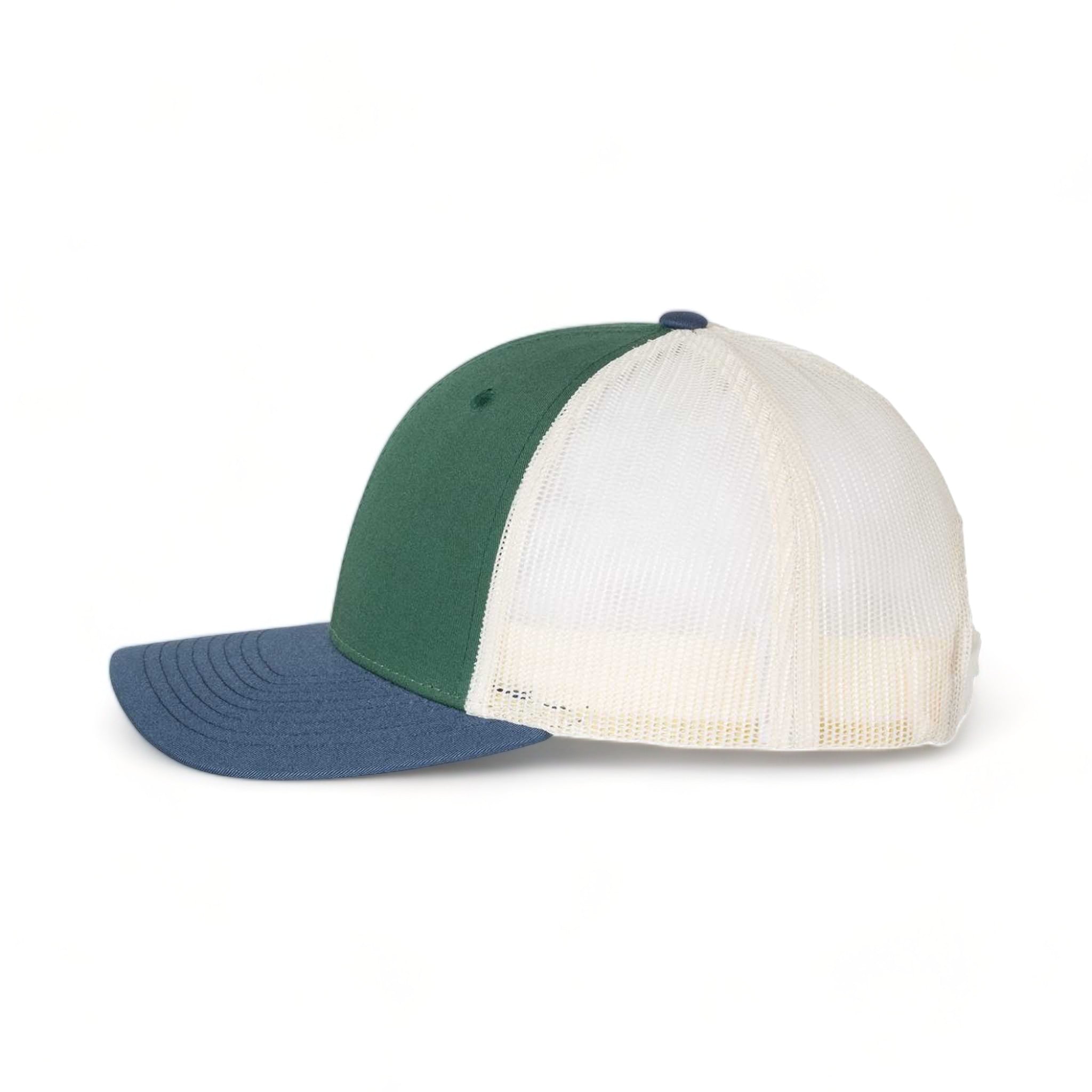 Side view of Richardson 115 custom hat in spruce, birch and light navy