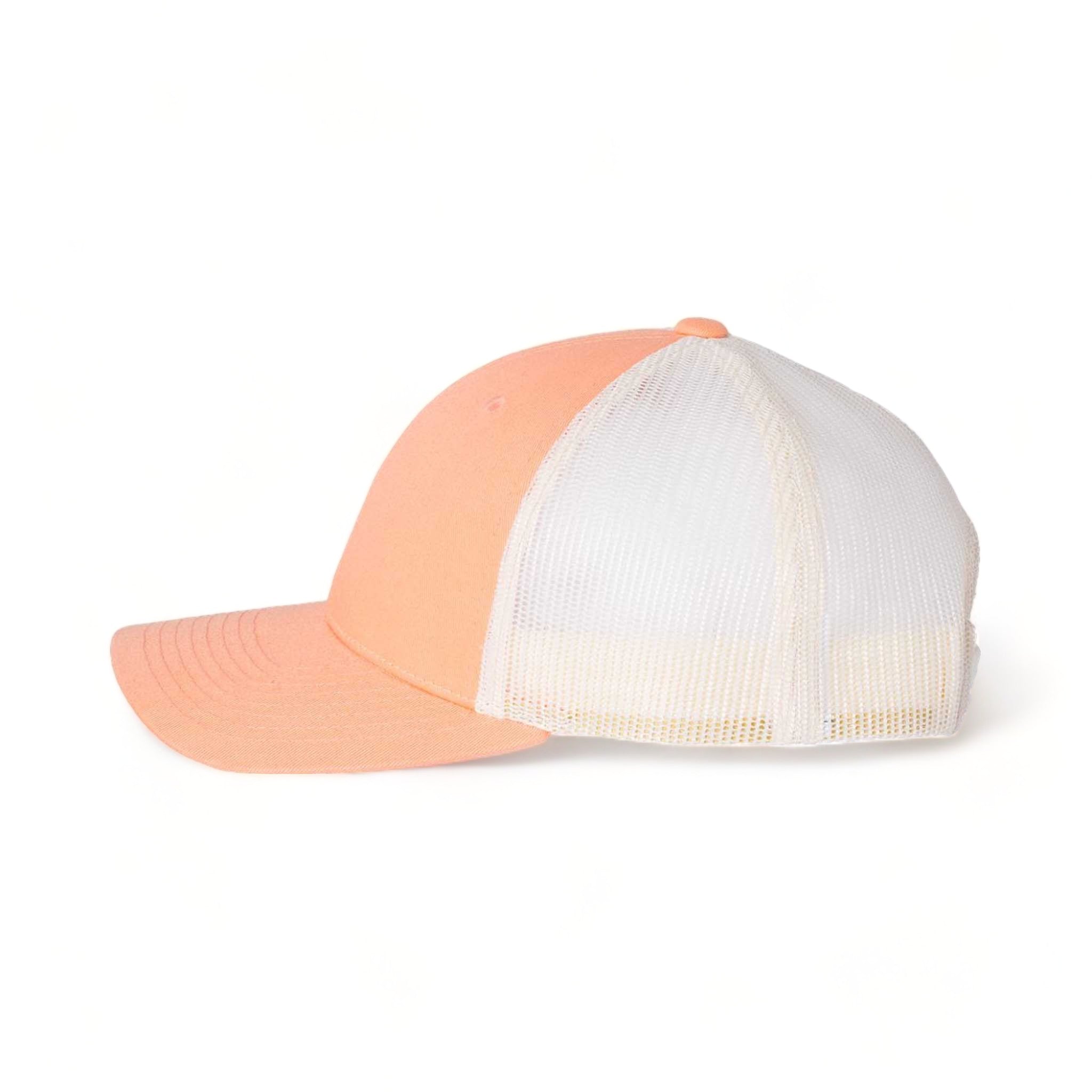 Side view of Richardson 115 custom hat in sunkissed peach and birch