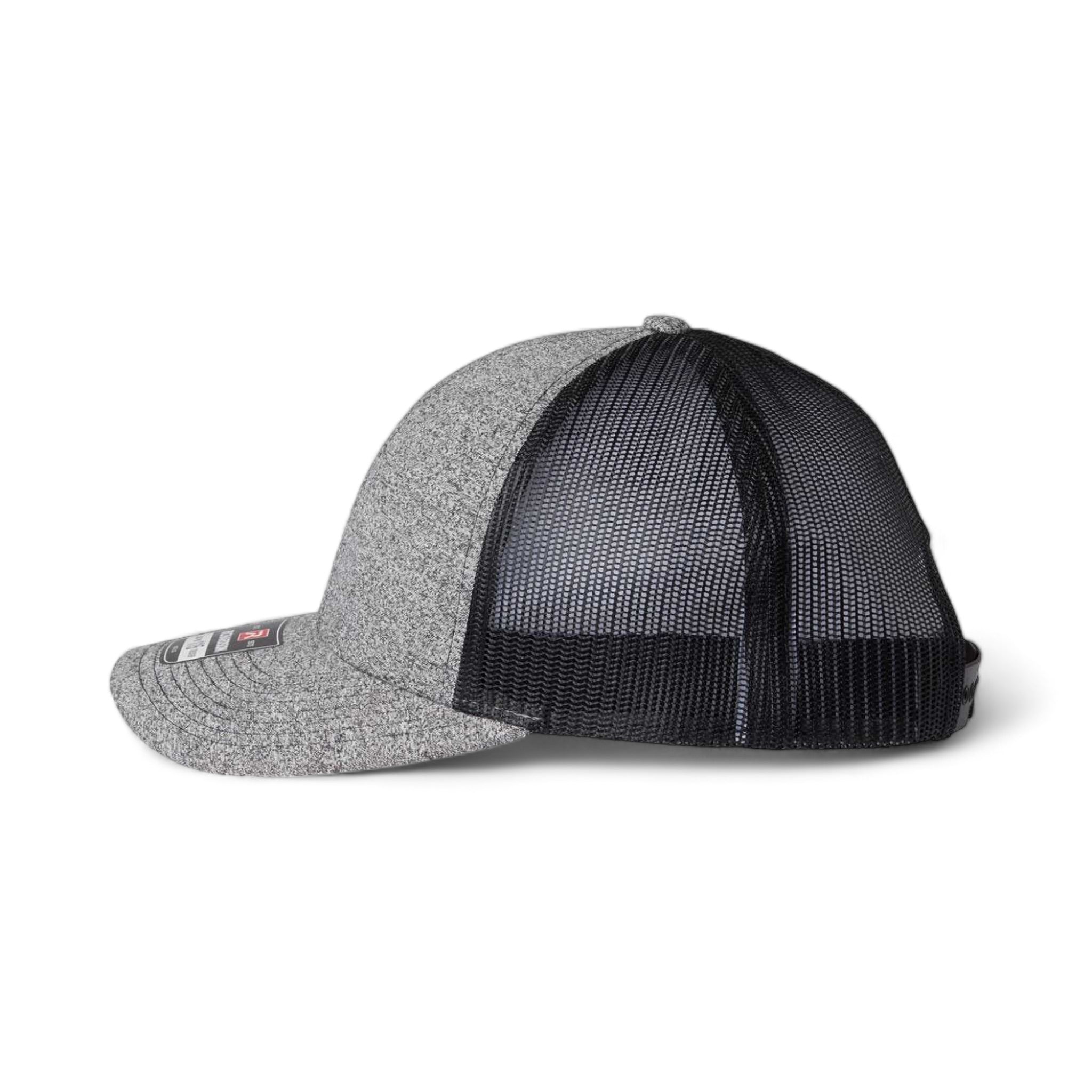 Side view of Richardson 115CH custom hat in black heather and black