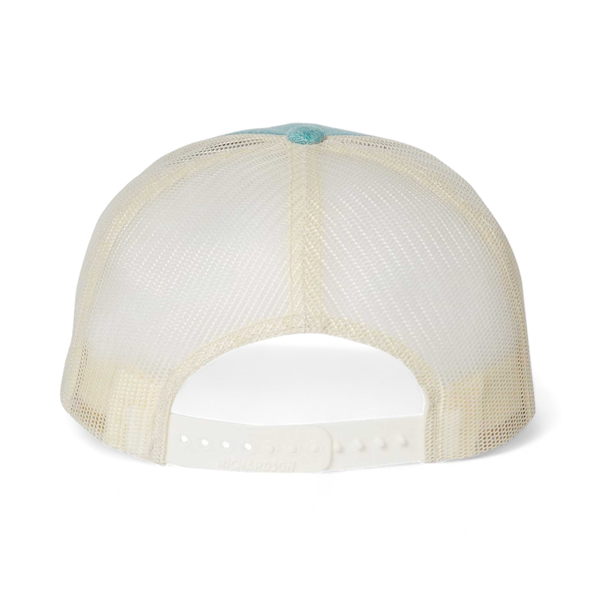 Back view of Richardson 115CH custom hat in green teal heather and birch