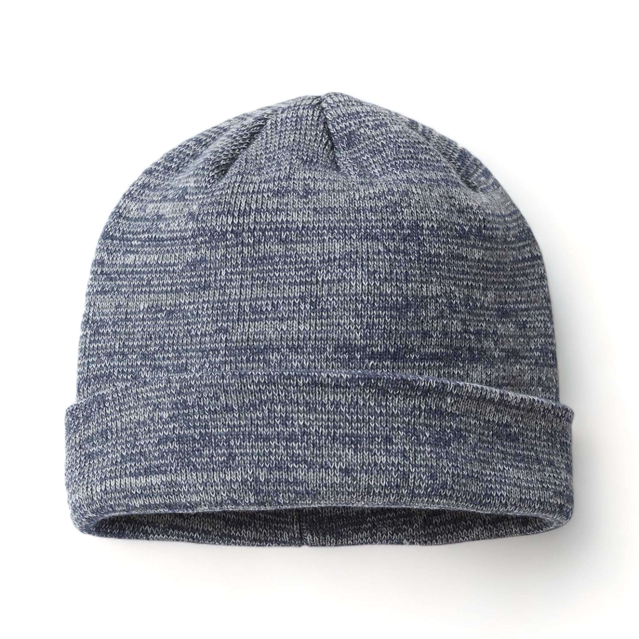 Front view of Richardson 130 custom hat in navy, grey and white
