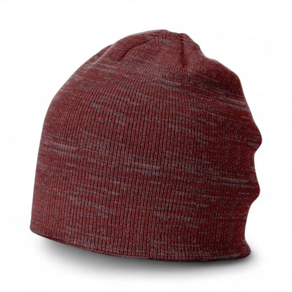Left side view of Richardson 130 custom hat in red, grey and charcoal