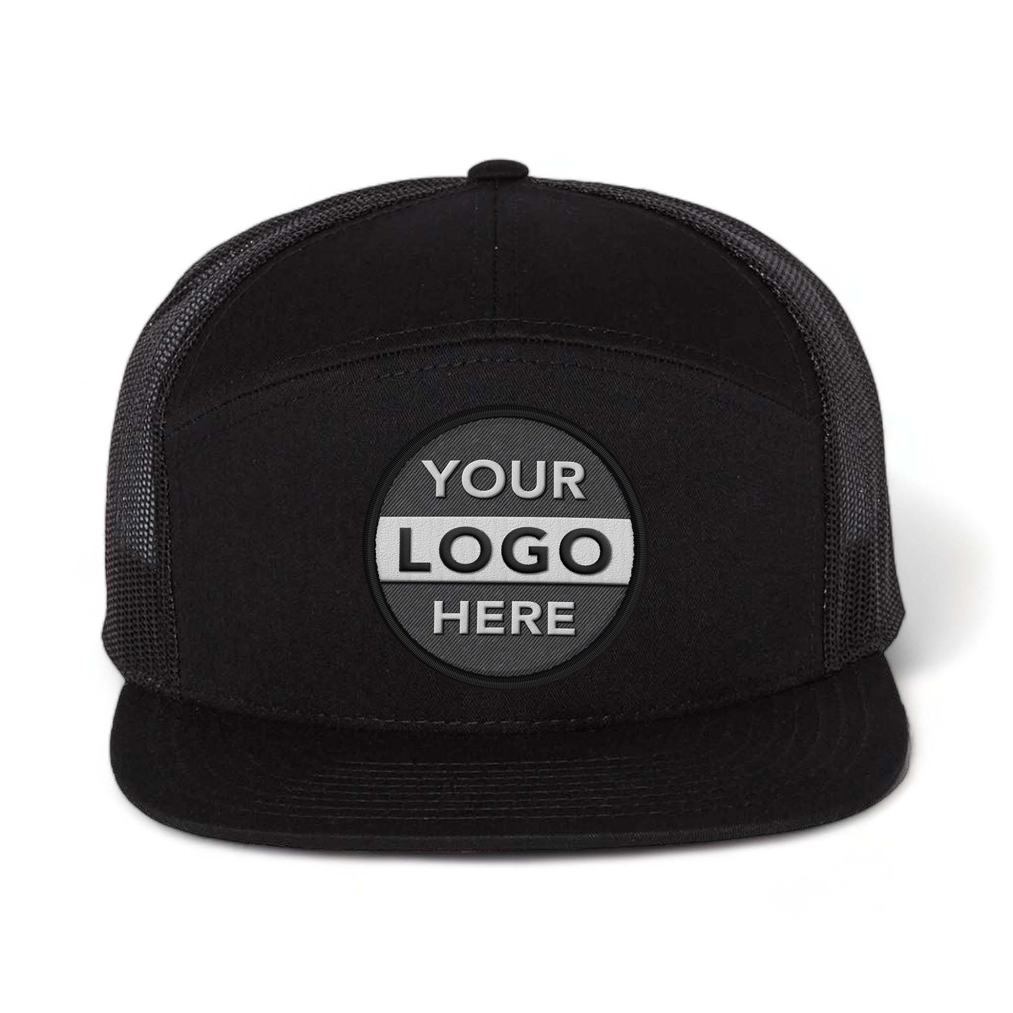 Richardson 168 custom embroidered patch hat in black