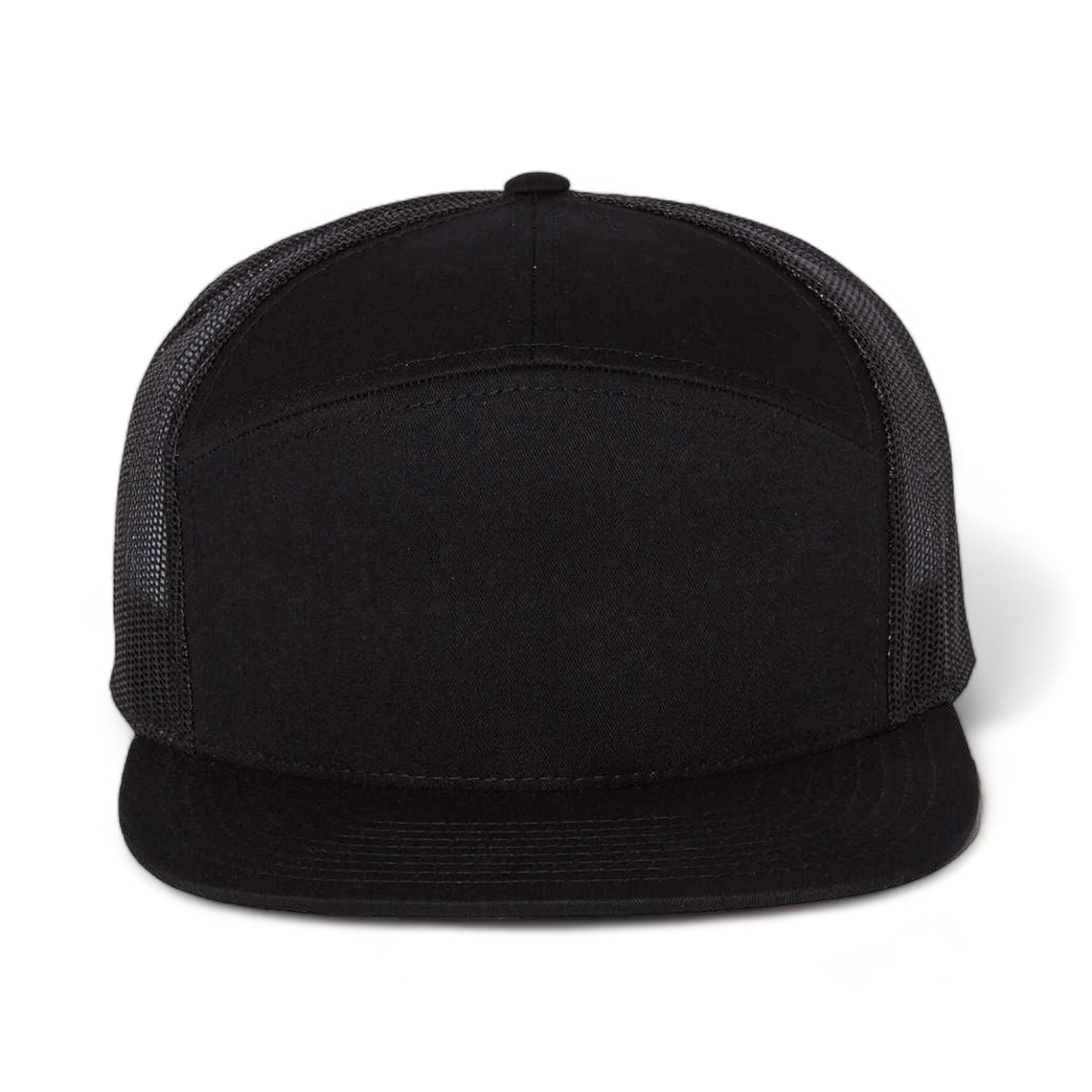 Front view of Richardson 168 custom hat in black