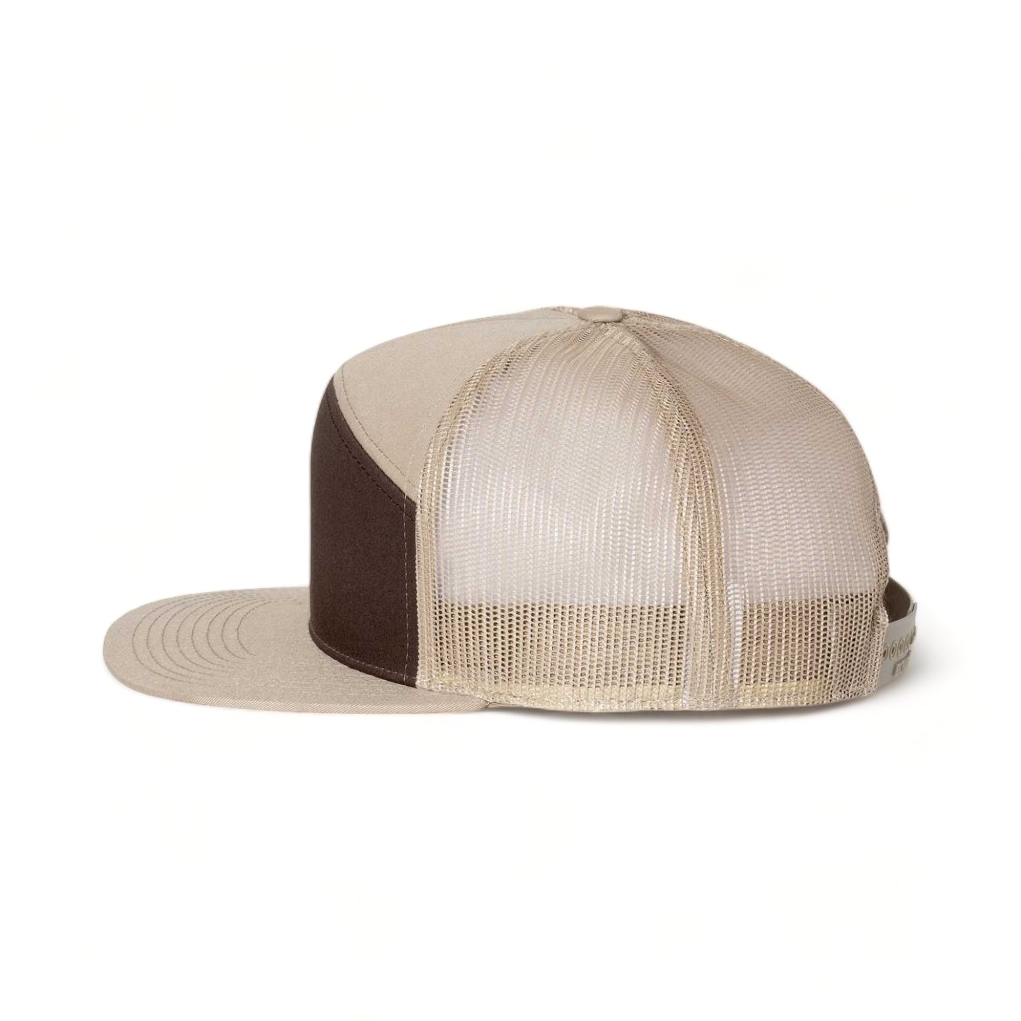 Side view of Richardson 168 custom hat in brown and khaki