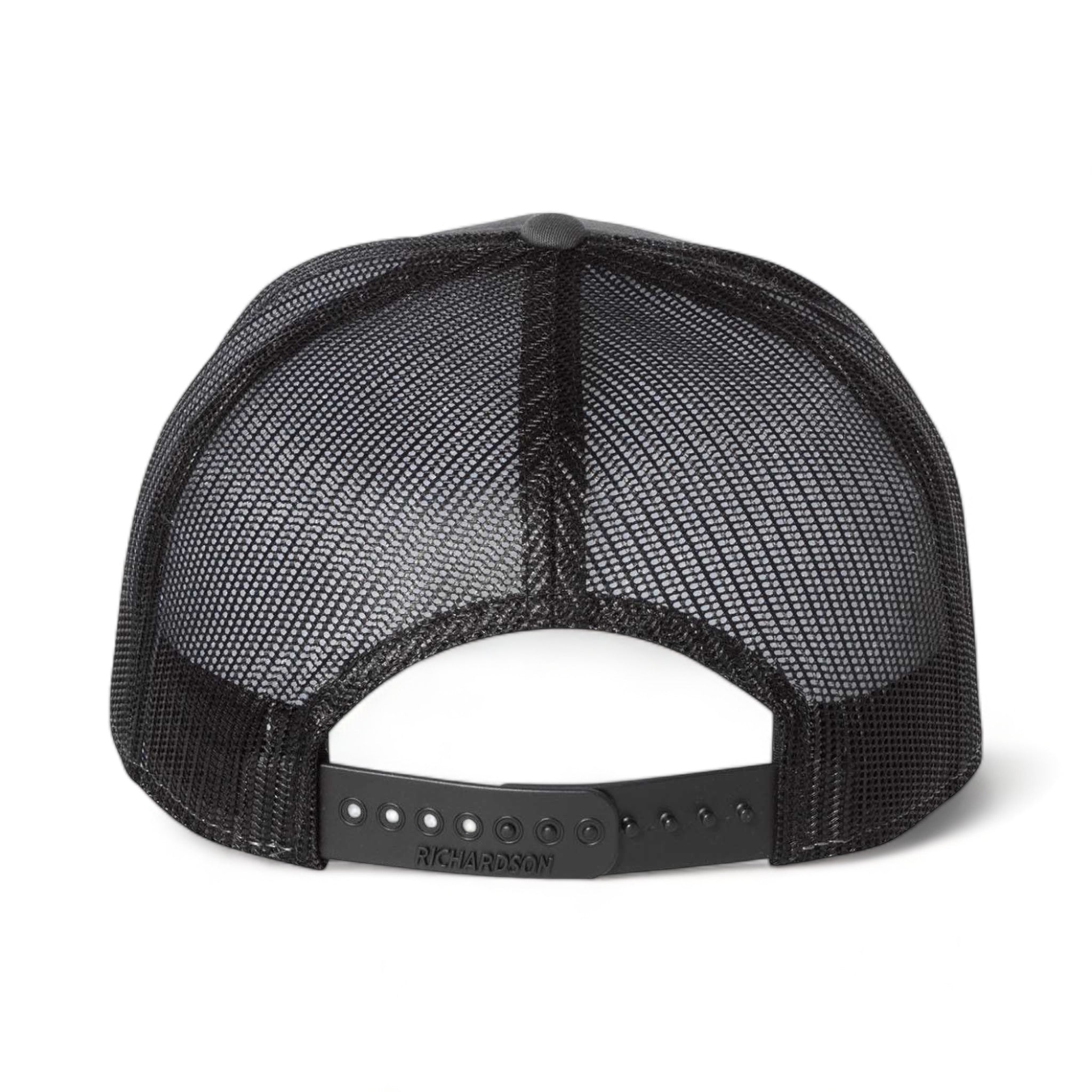 Back view of Richardson 168 custom hat in charcoal and black