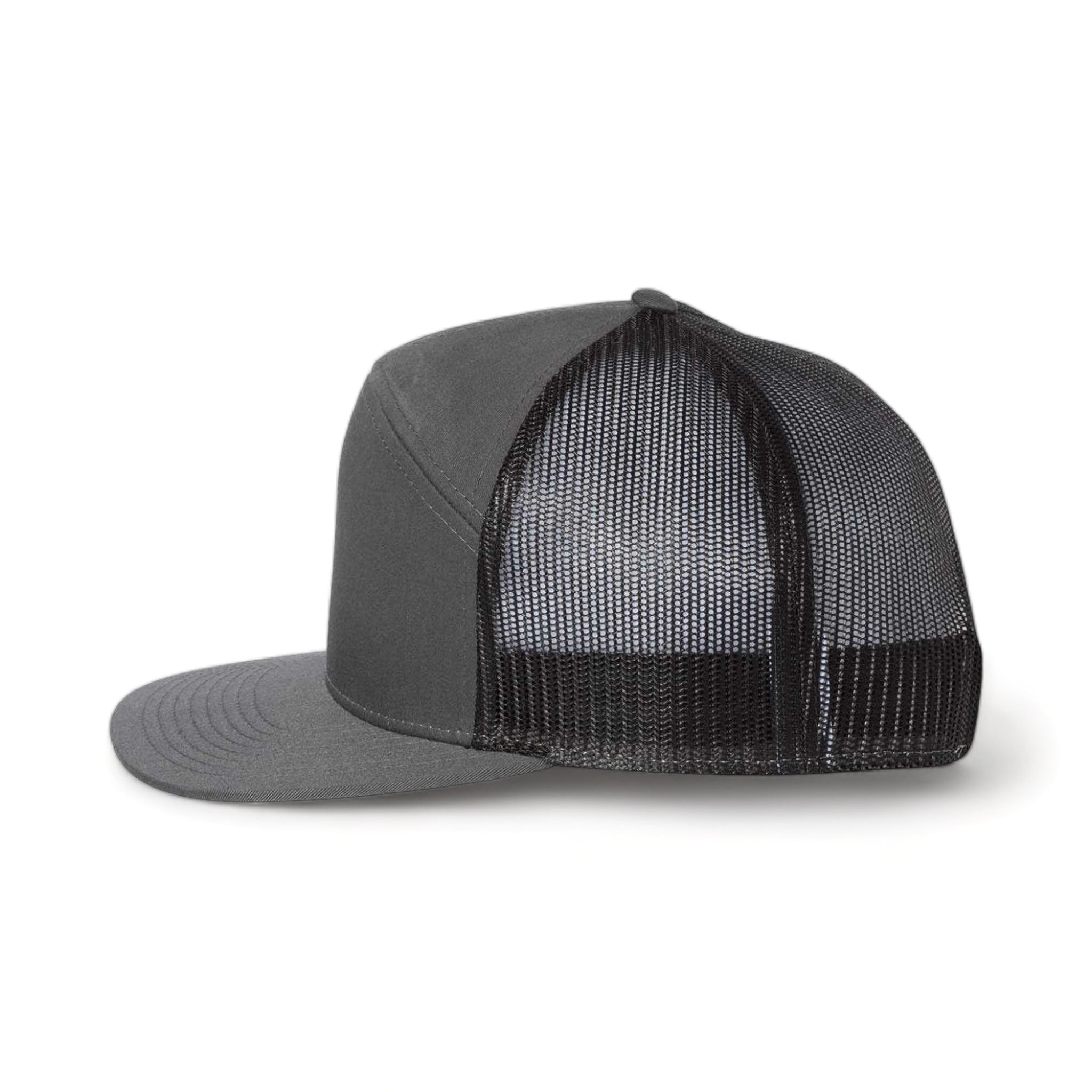 Side view of Richardson 168 custom hat in charcoal and black