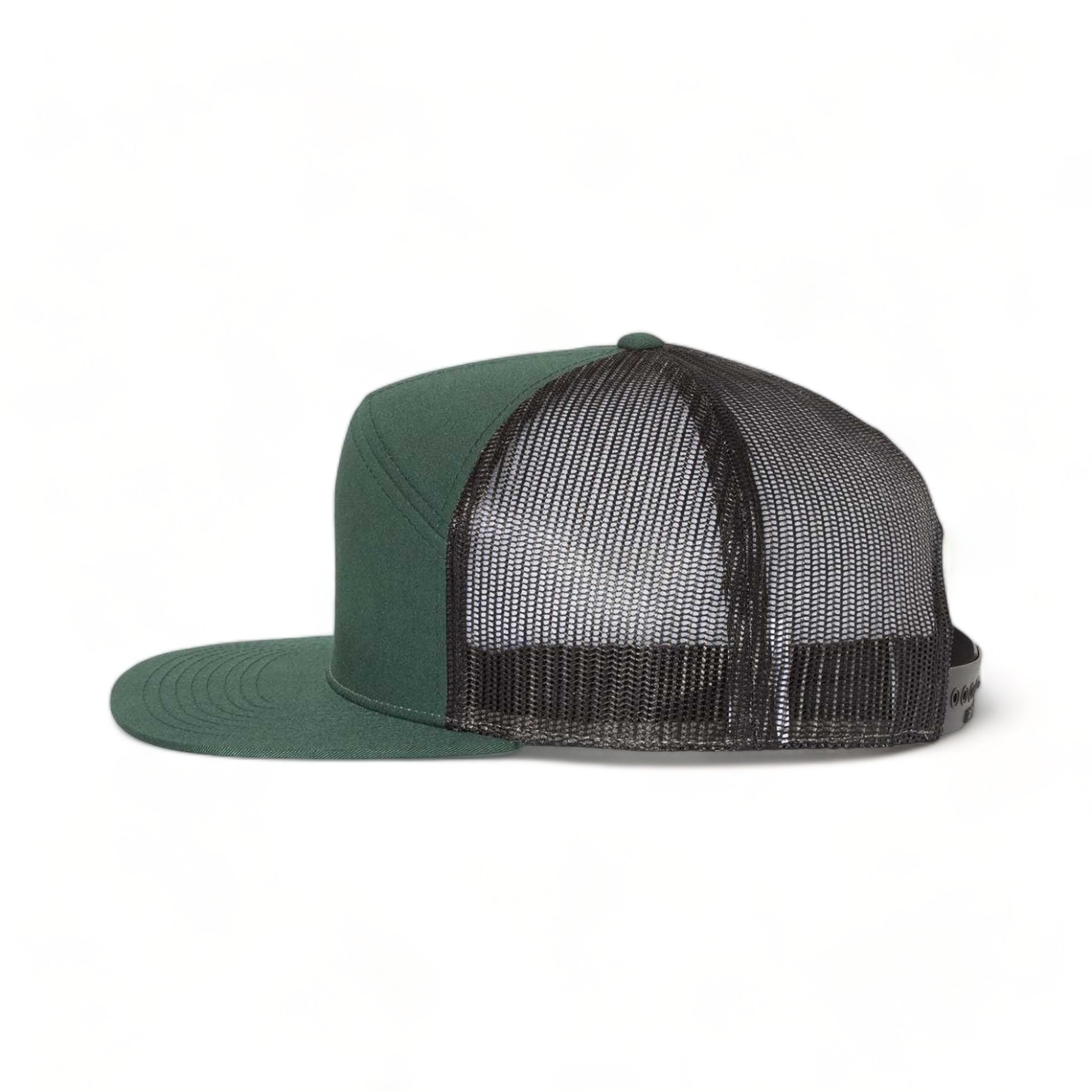 Side view of Richardson 168 custom hat in dark green and black