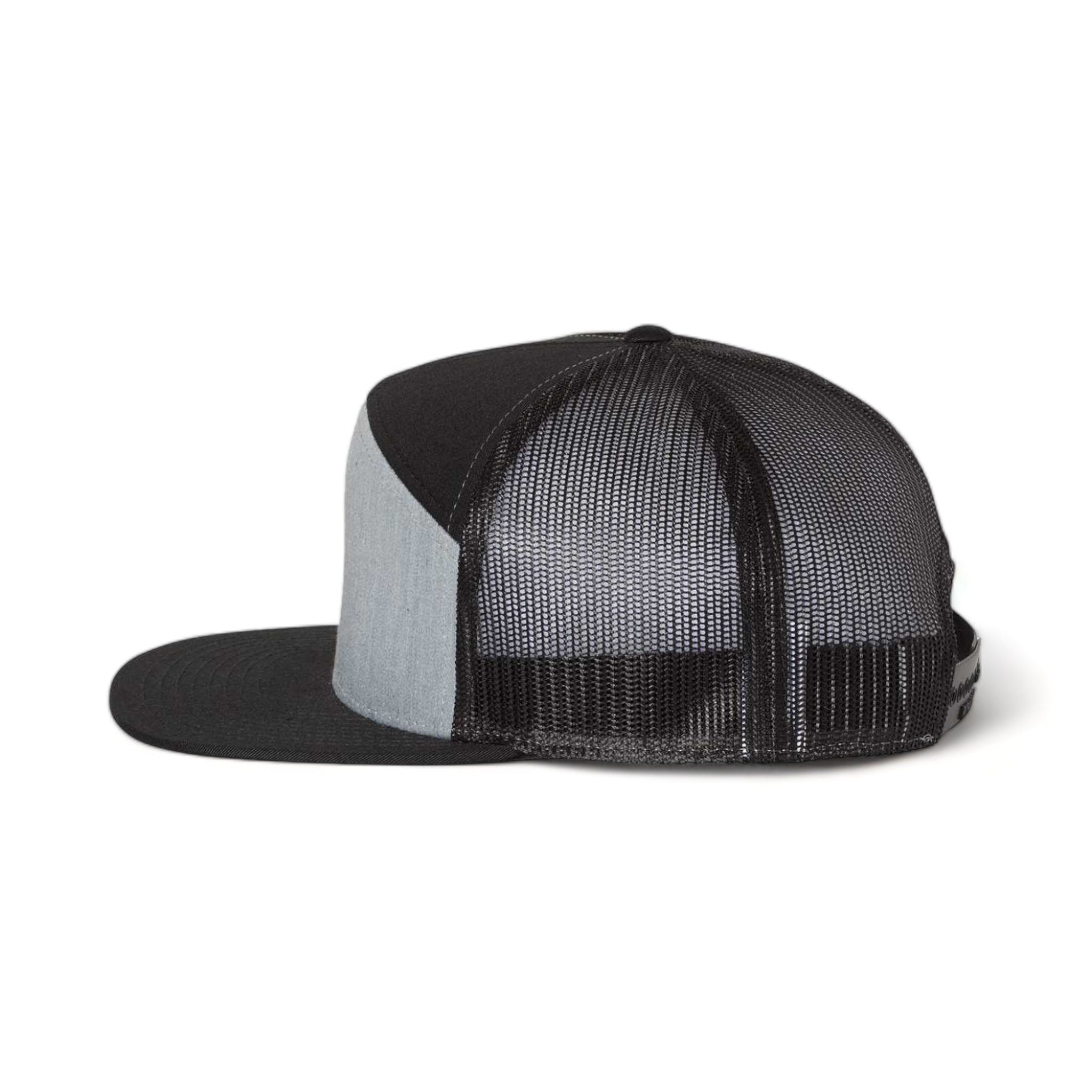 Side view of Richardson 168 custom hat in heather grey and black