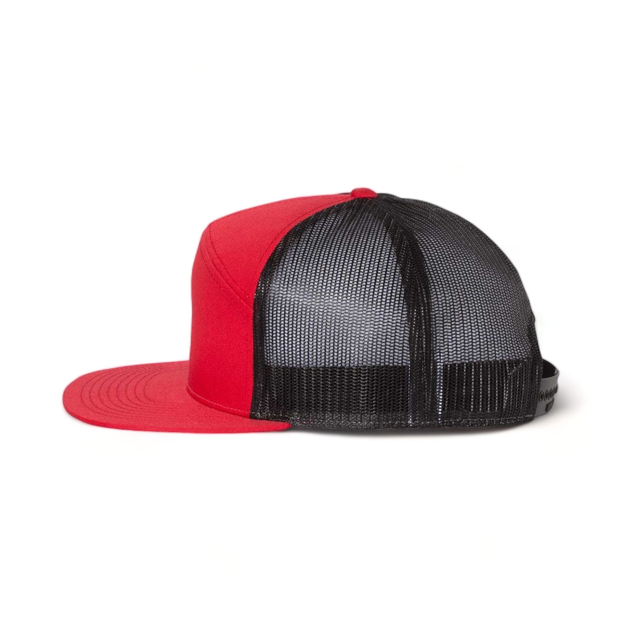 Side view of Richardson 168 custom hat in red and black